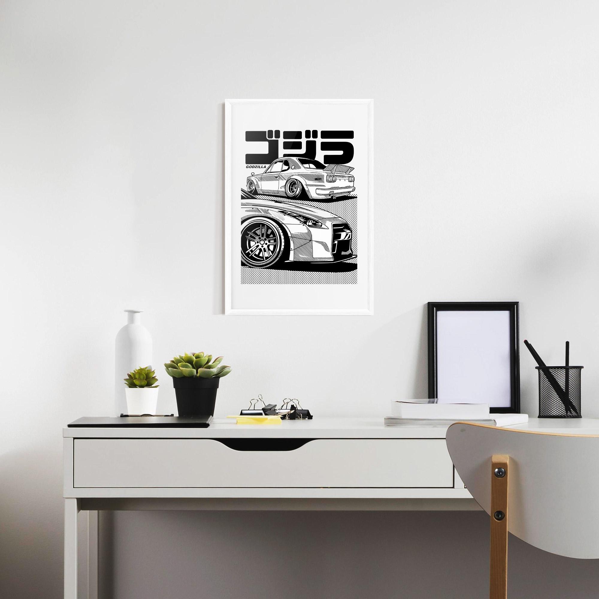 Poster Înrămat Japanese Car mockup 7