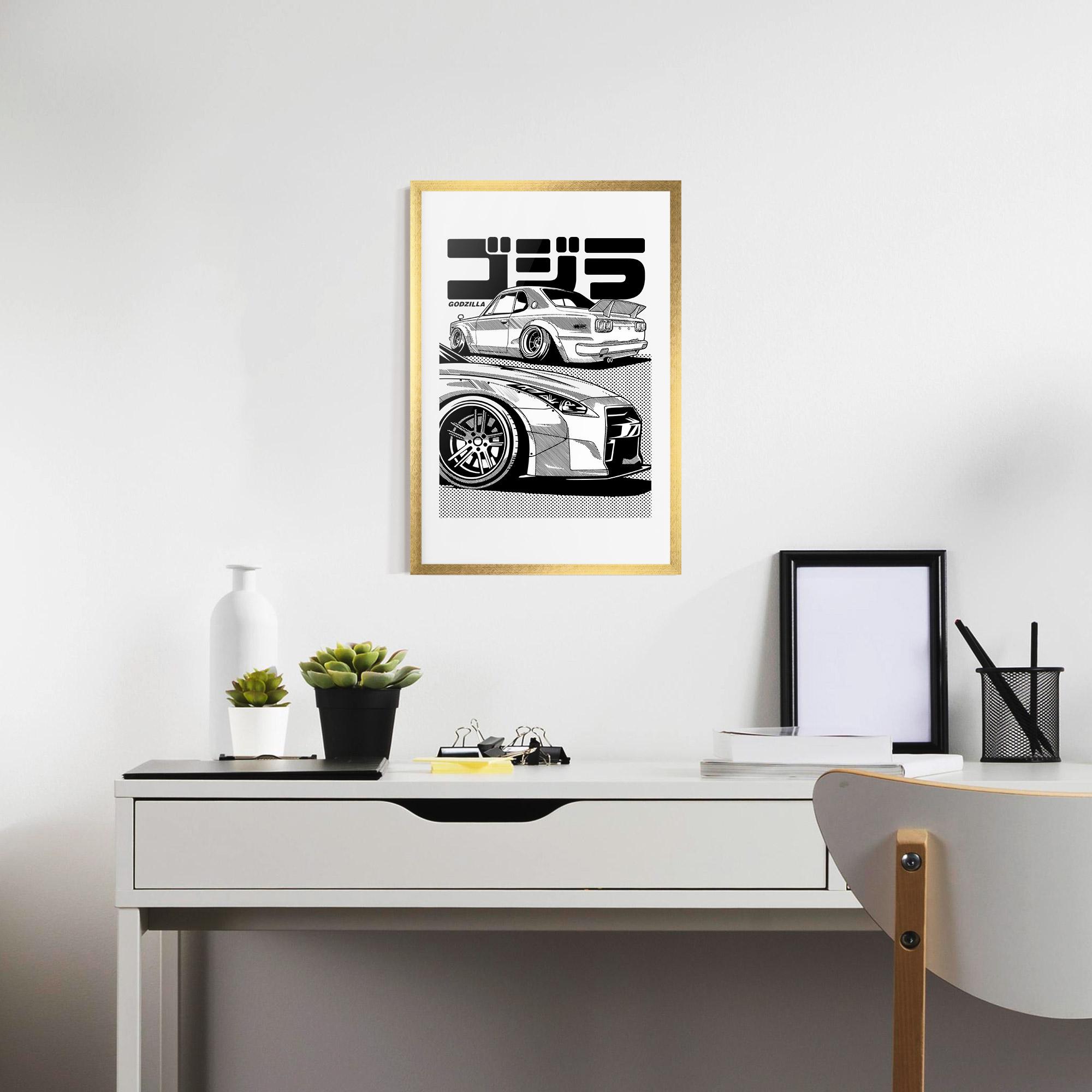 Poster Înrămat Japanese Car mockup 7