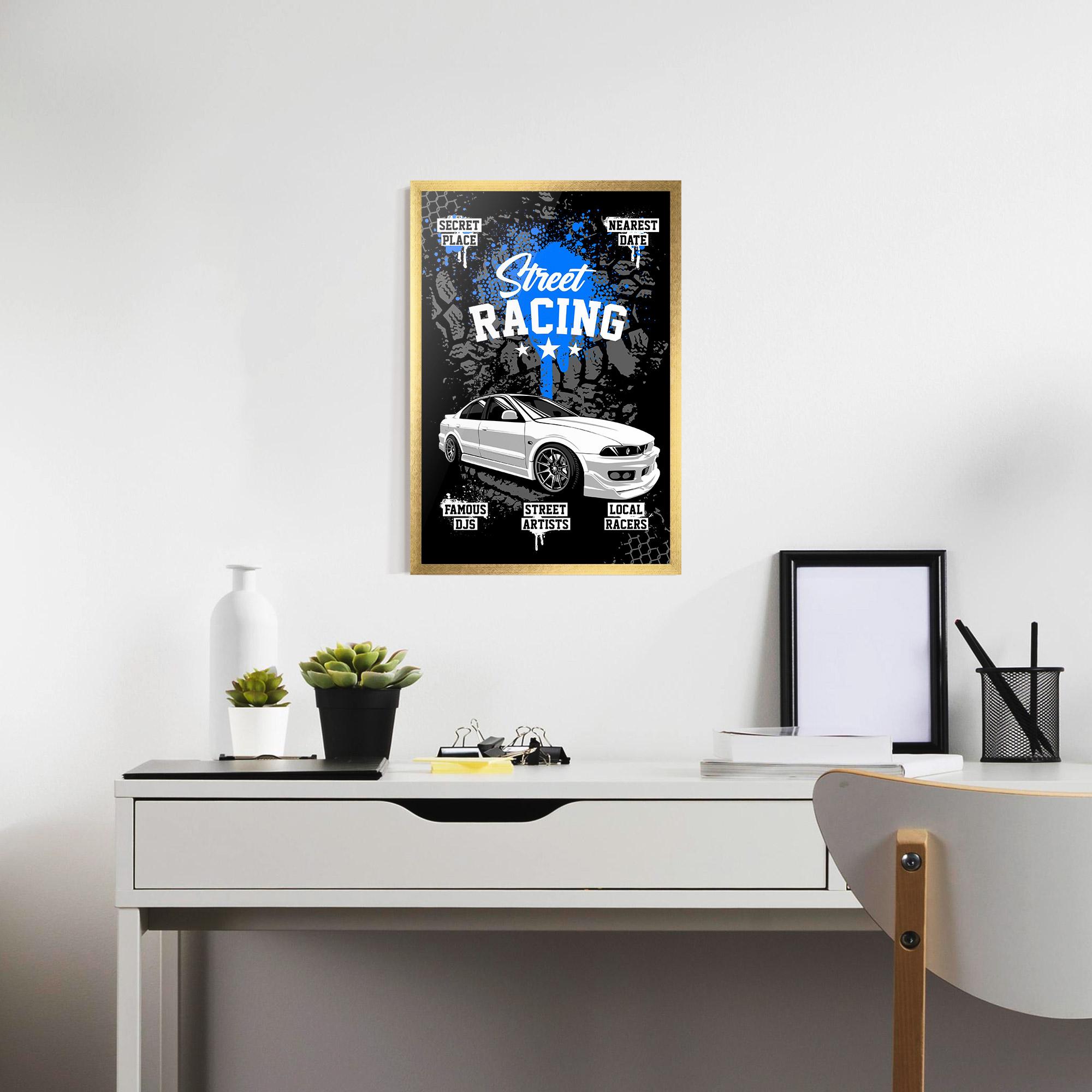 Poster Înrămat Street Racing Art mockup 7