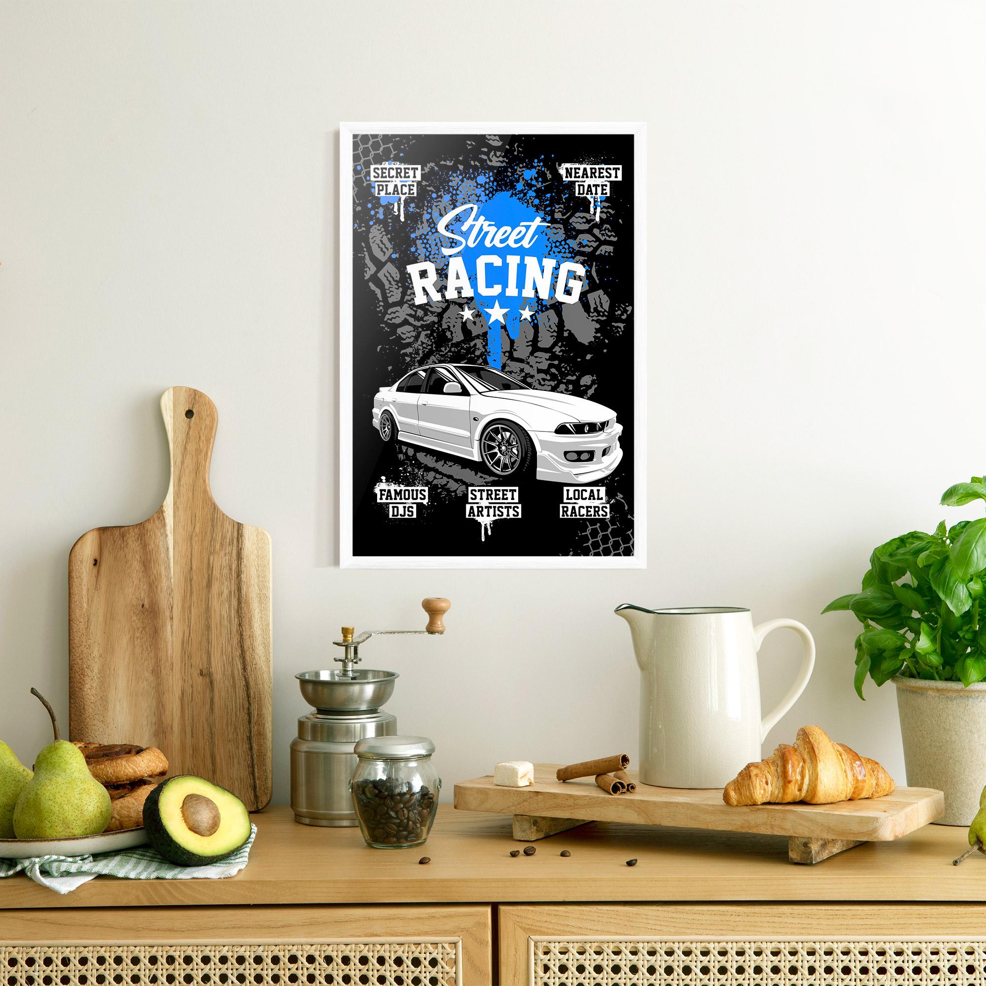Poster Înrămat Street Racing Art mockup 8