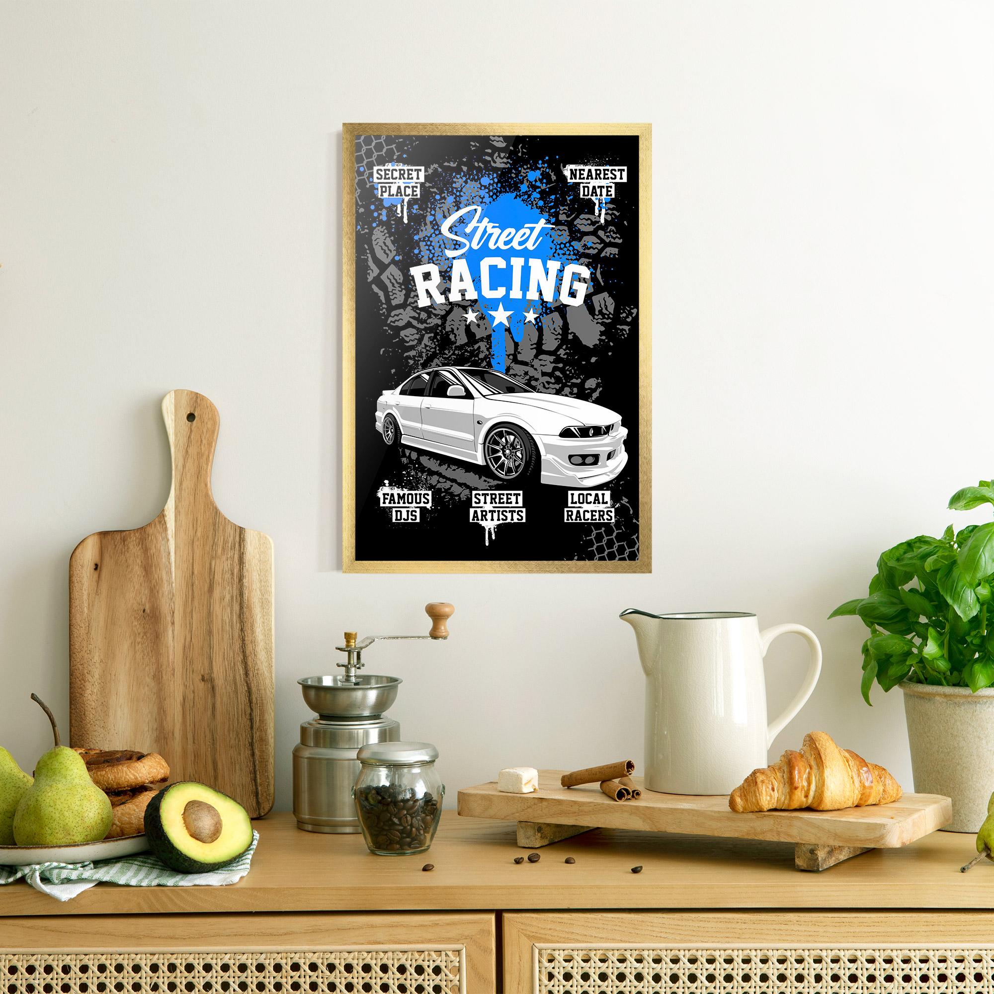 Poster Înrămat Street Racing Art mockup 8