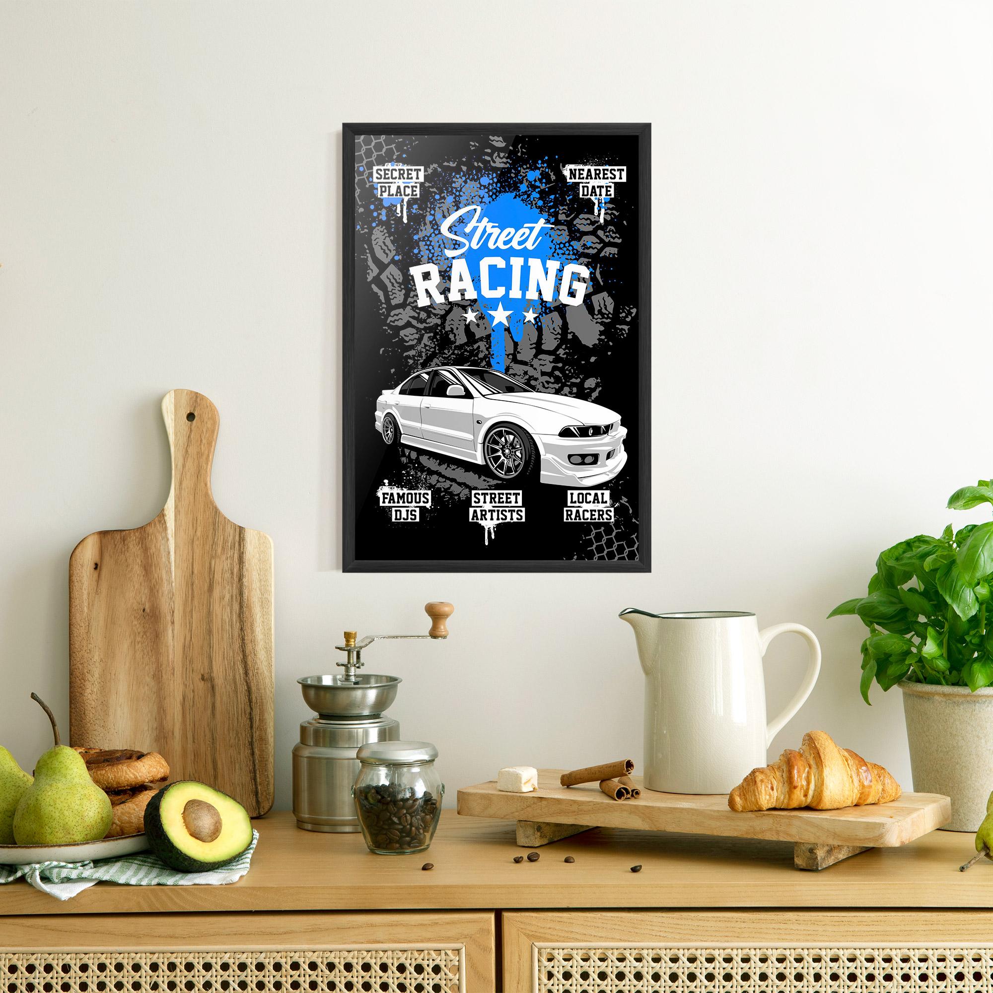 Poster Înrămat Street Racing Art mockup 8