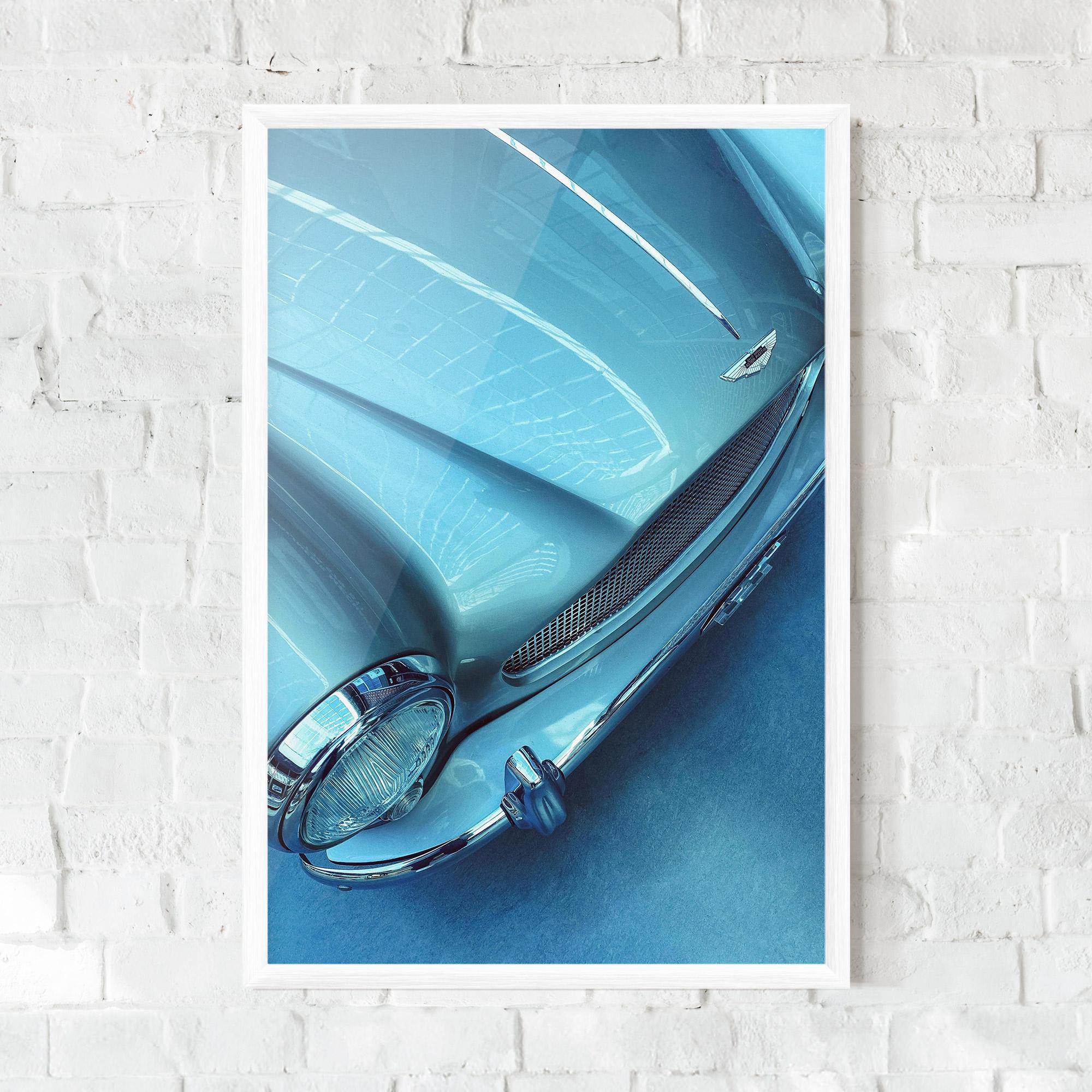 Poster Înrămat Blue Light Car mockup 0
