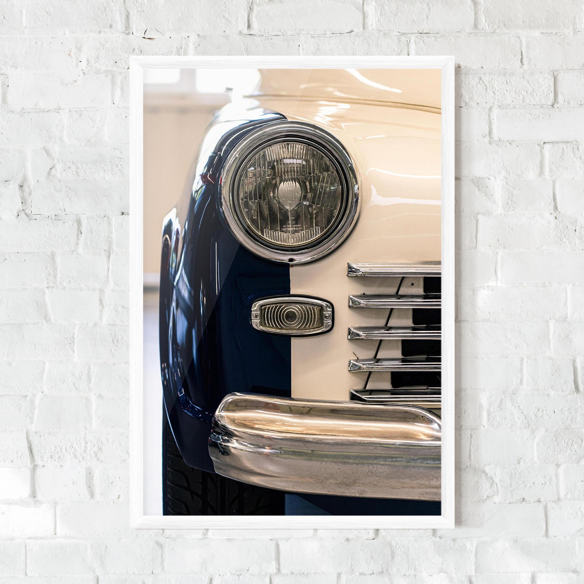 Poster Înrămat Blue White Car mockup 0