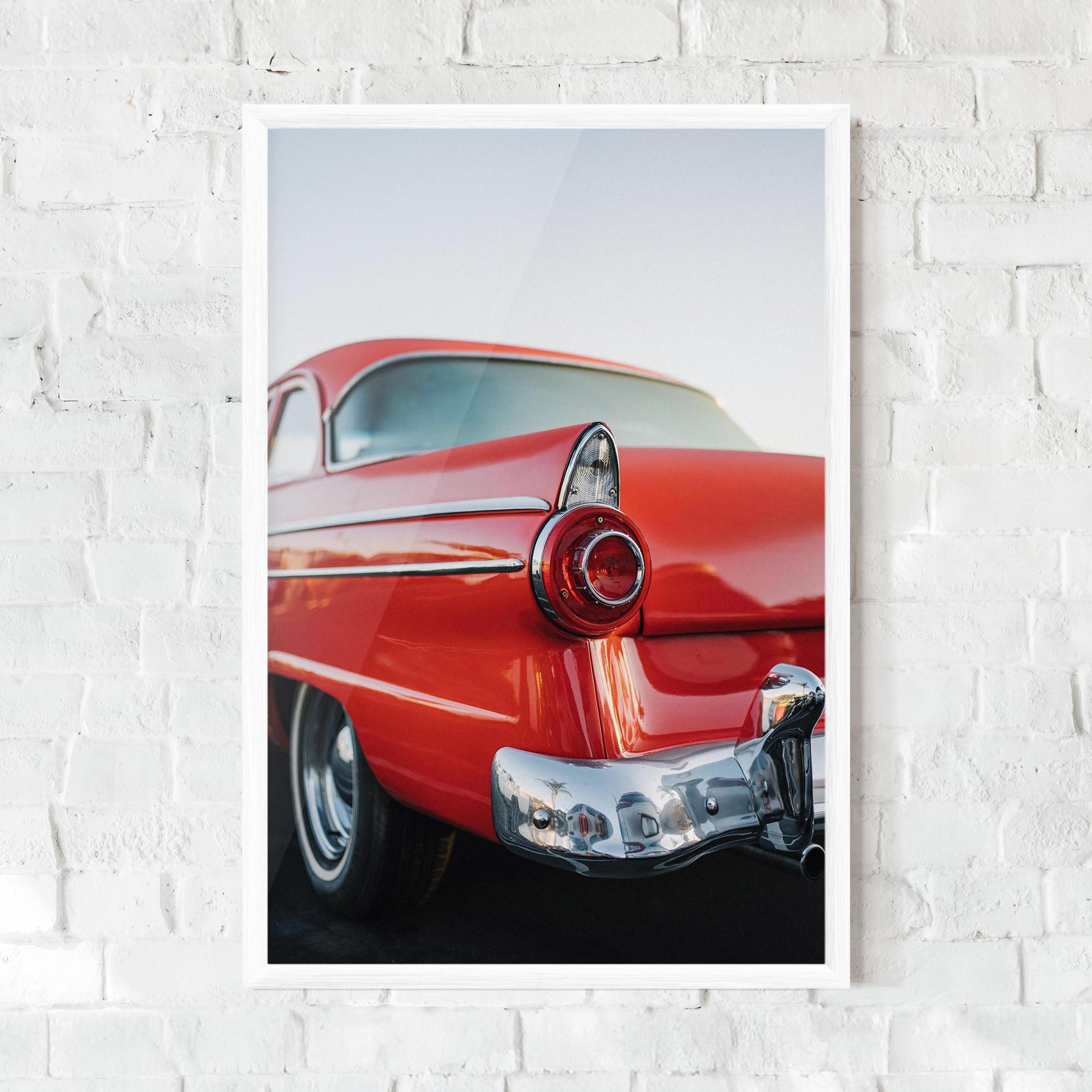 Poster Înrămat Car Classic Red mockup 0