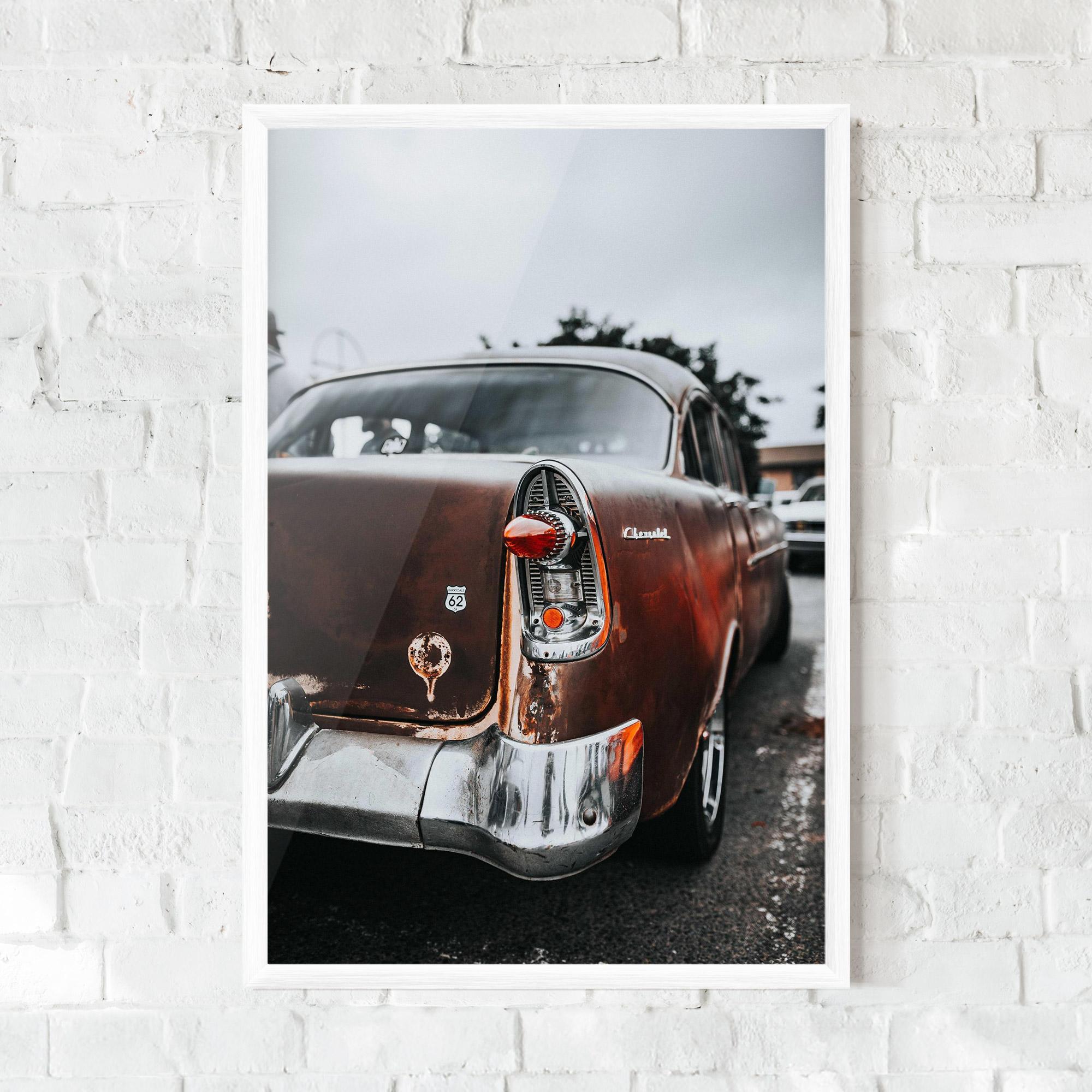 Poster Înrămat Car Old Brown mockup 0