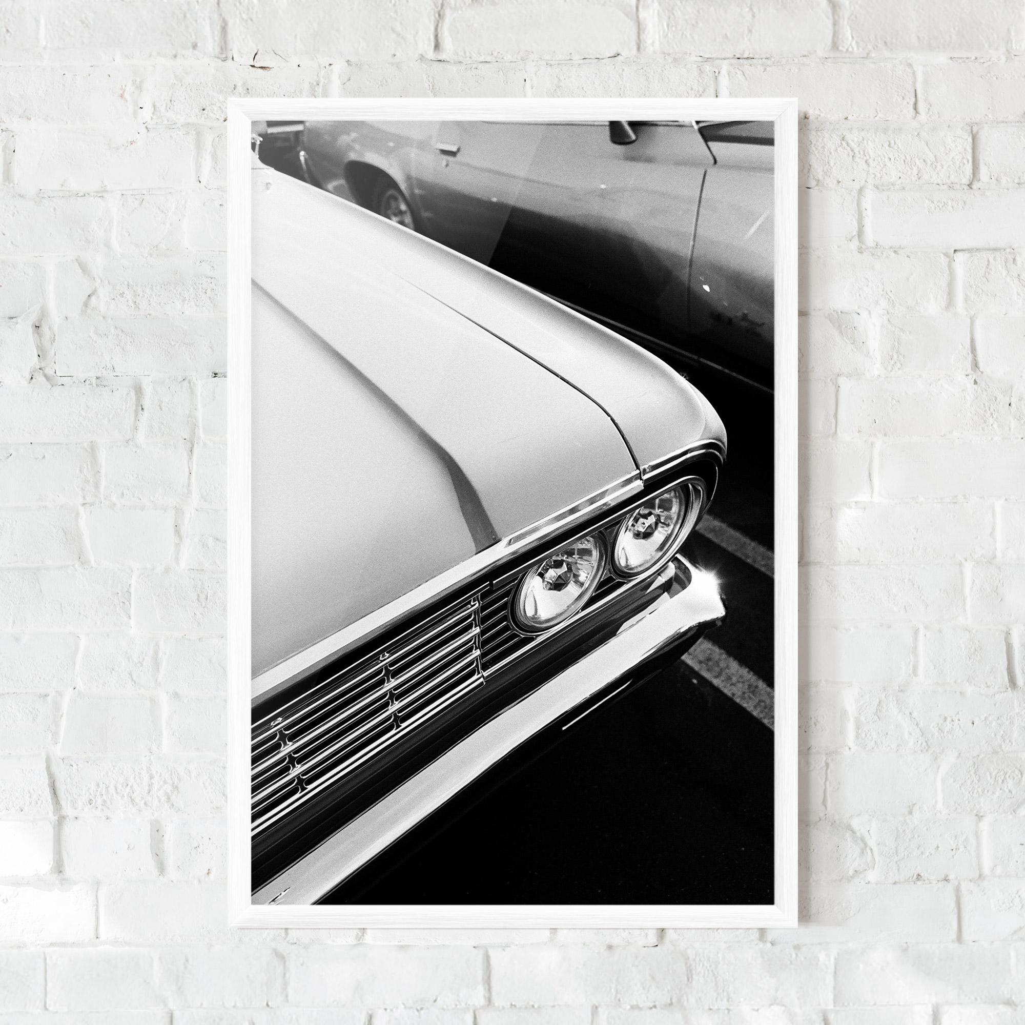 Poster Înrămat Grey Vintage Car mockup 0