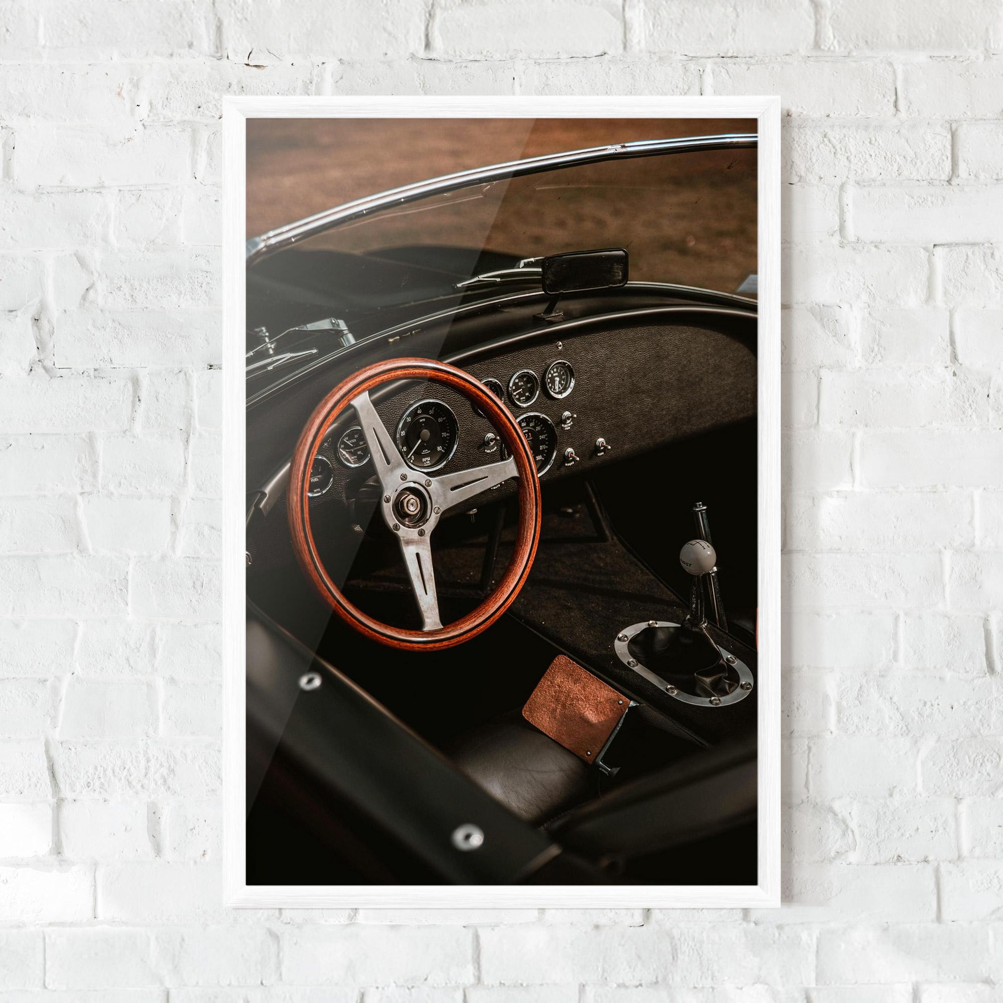 Poster Înrămat Orange Steering Wheel mockup 0