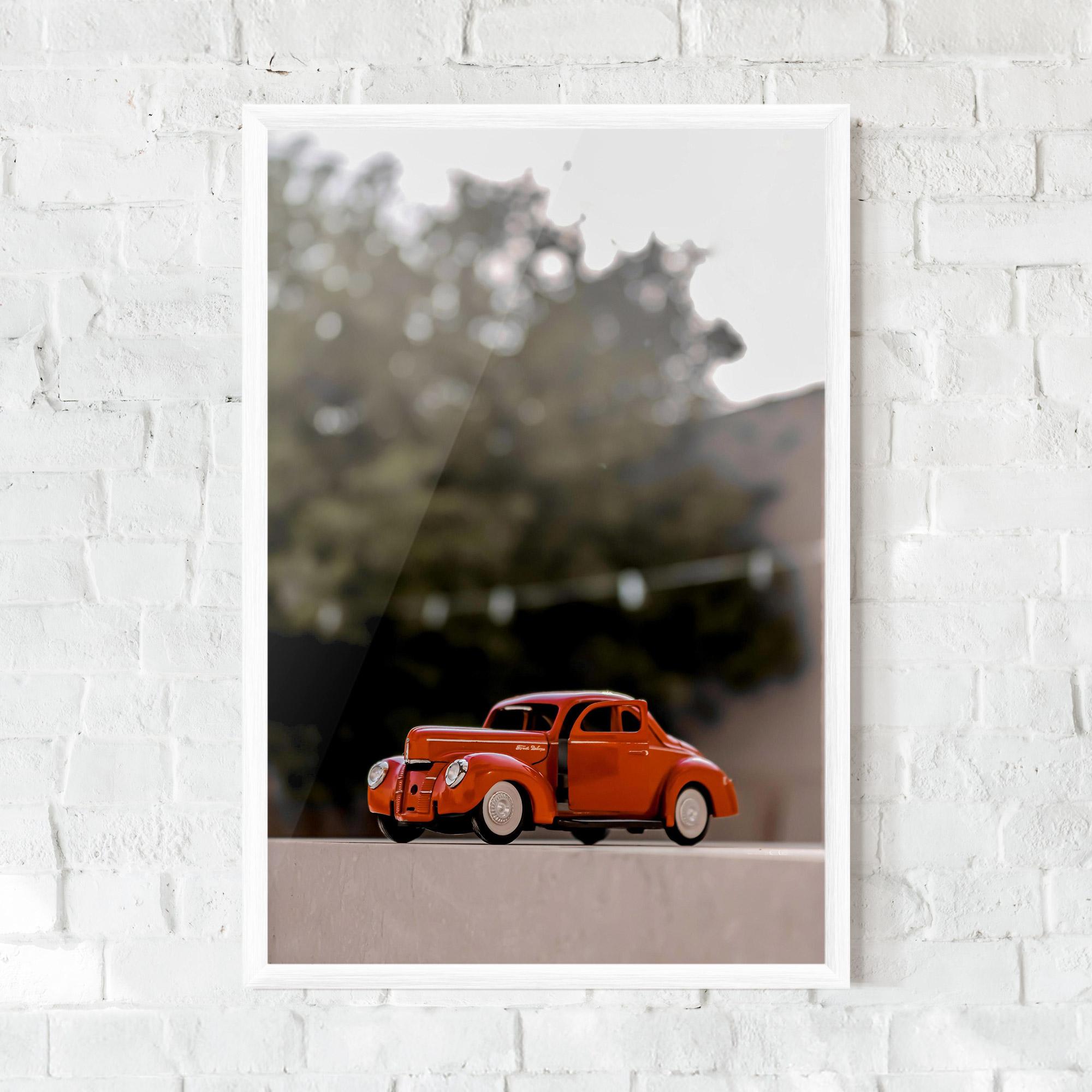 Poster Înrămat Orange Toy Car mockup 0