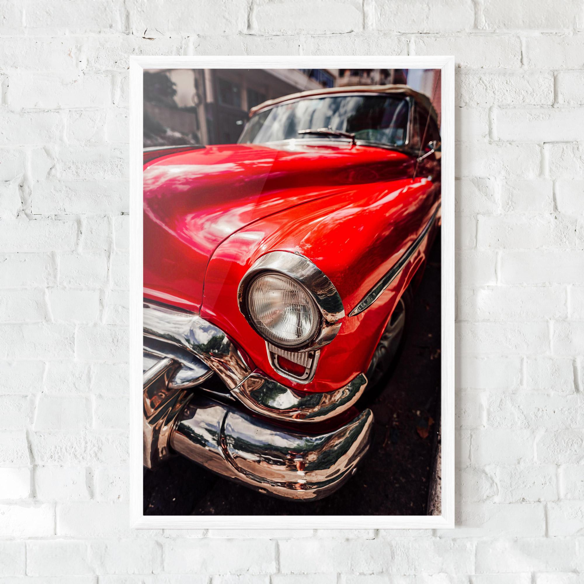 Poster Înrămat Shiny Old Car mockup 0