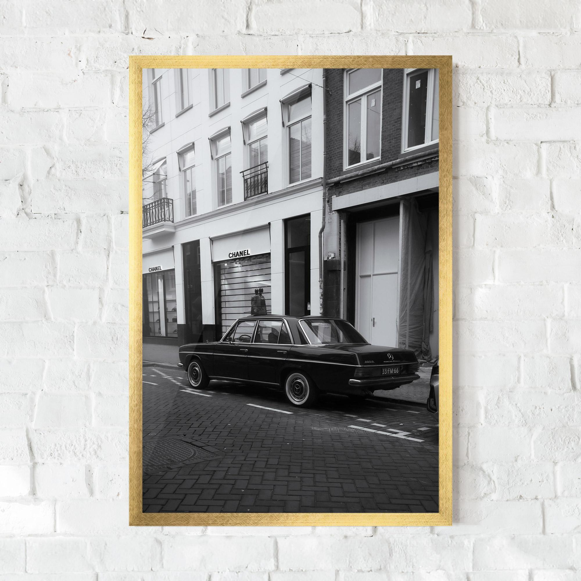 Poster Înrămat Black Old Car mockup 0