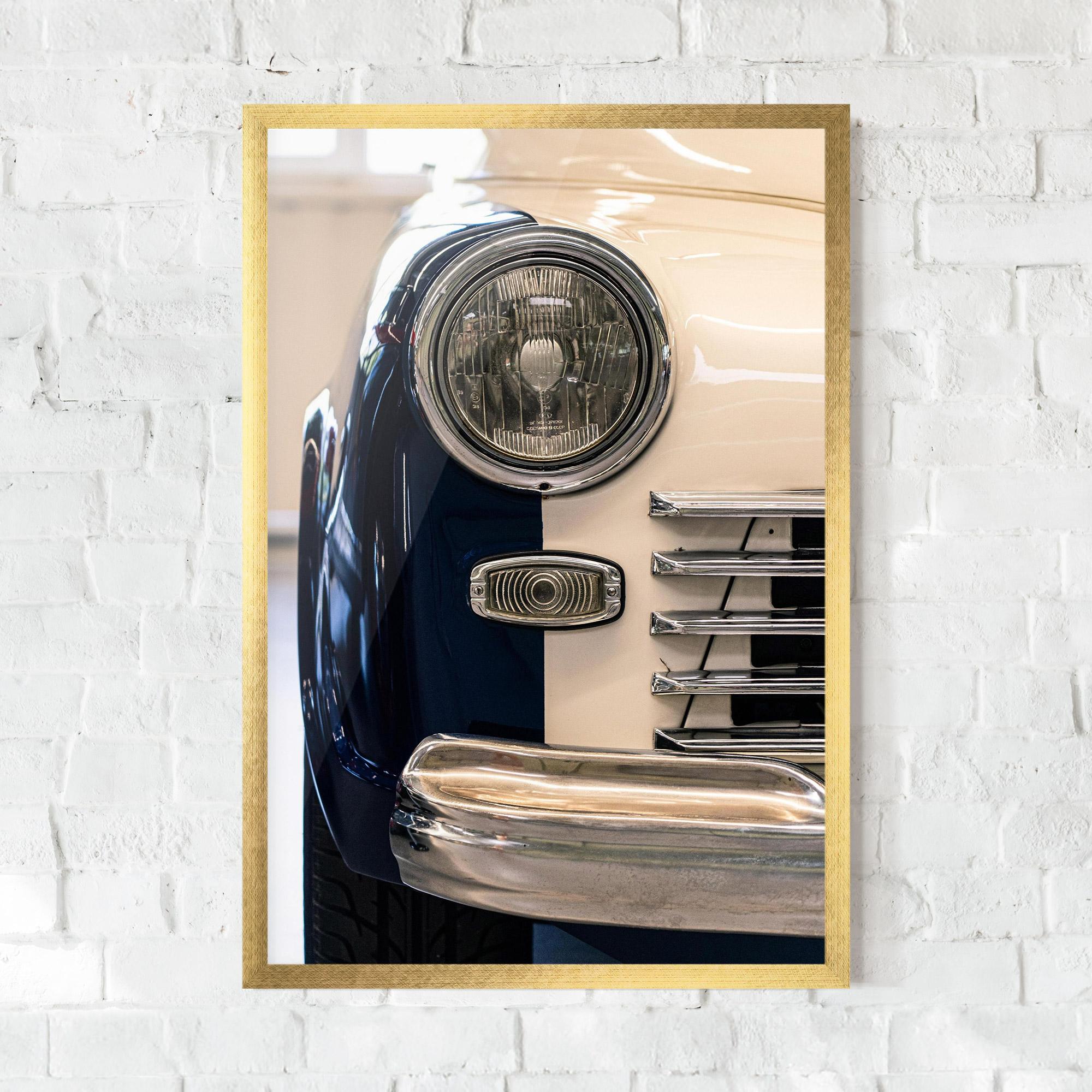 Poster Înrămat Blue White Car mockup 0