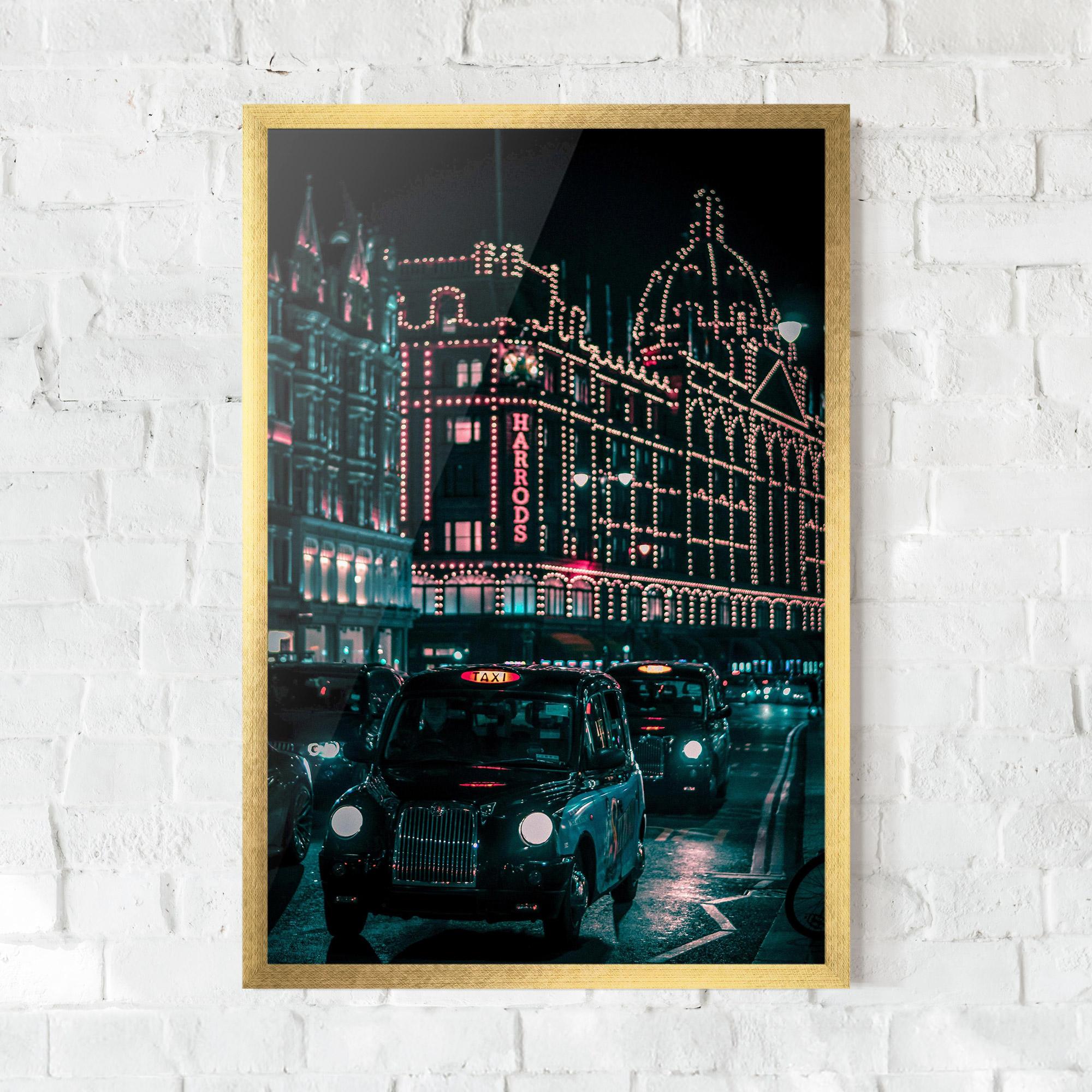 Poster Înrămat City Lights Car mockup 0