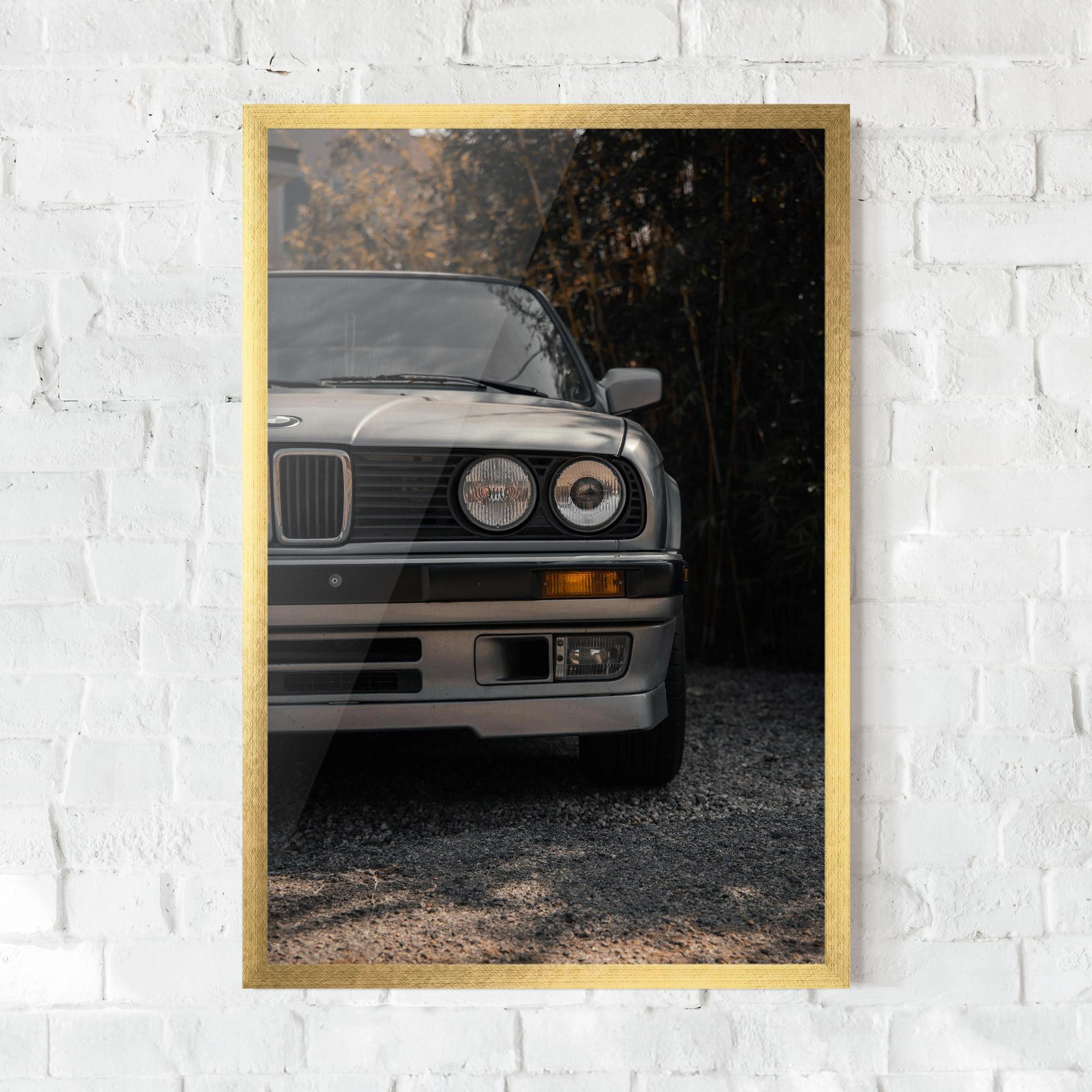 Poster Înrămat Old Bmw Car mockup 0