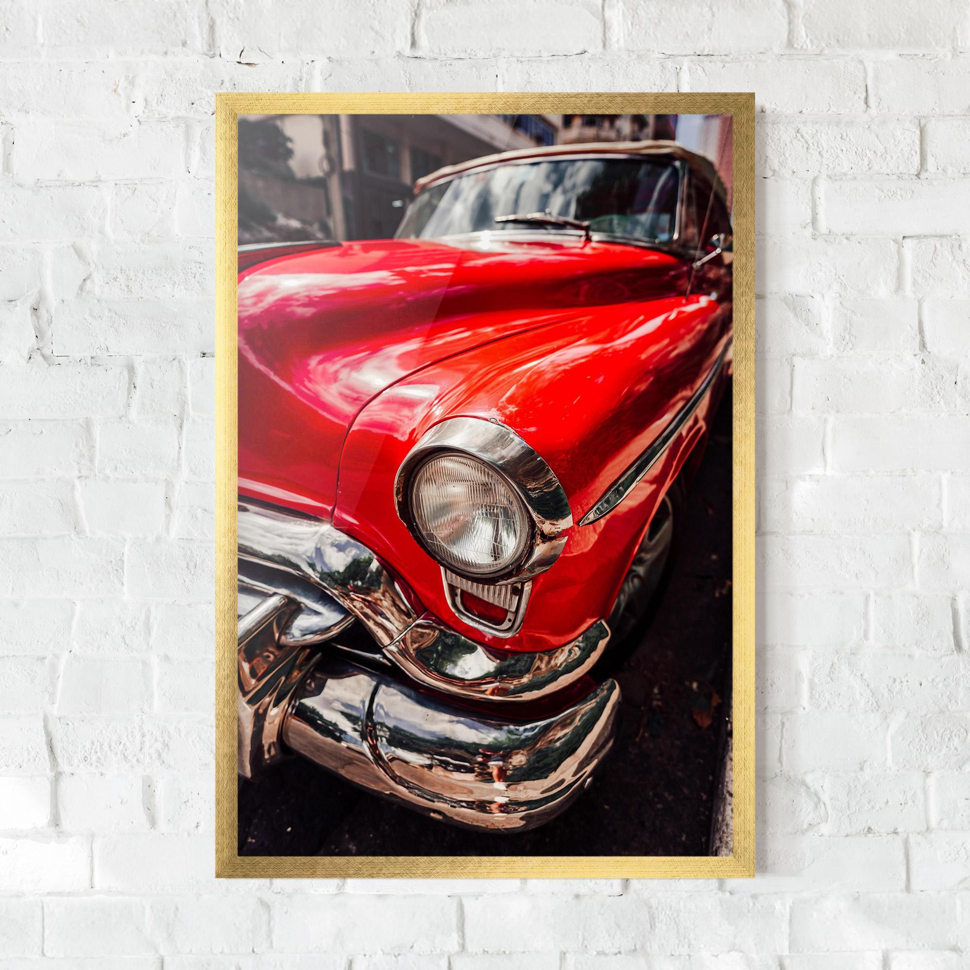 Poster Înrămat Shiny Old Car mockup 0