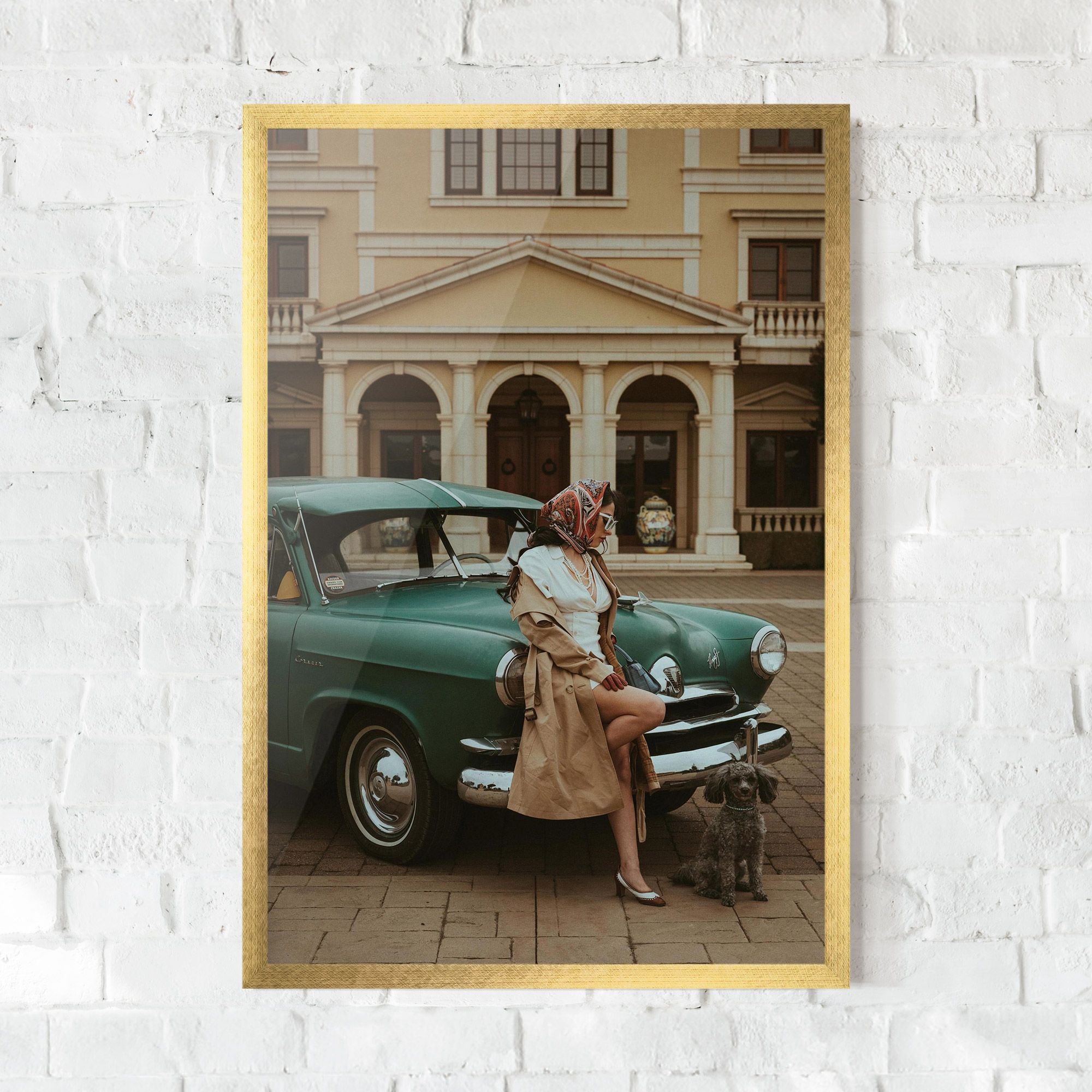 Vintage Lady Car mockup 0