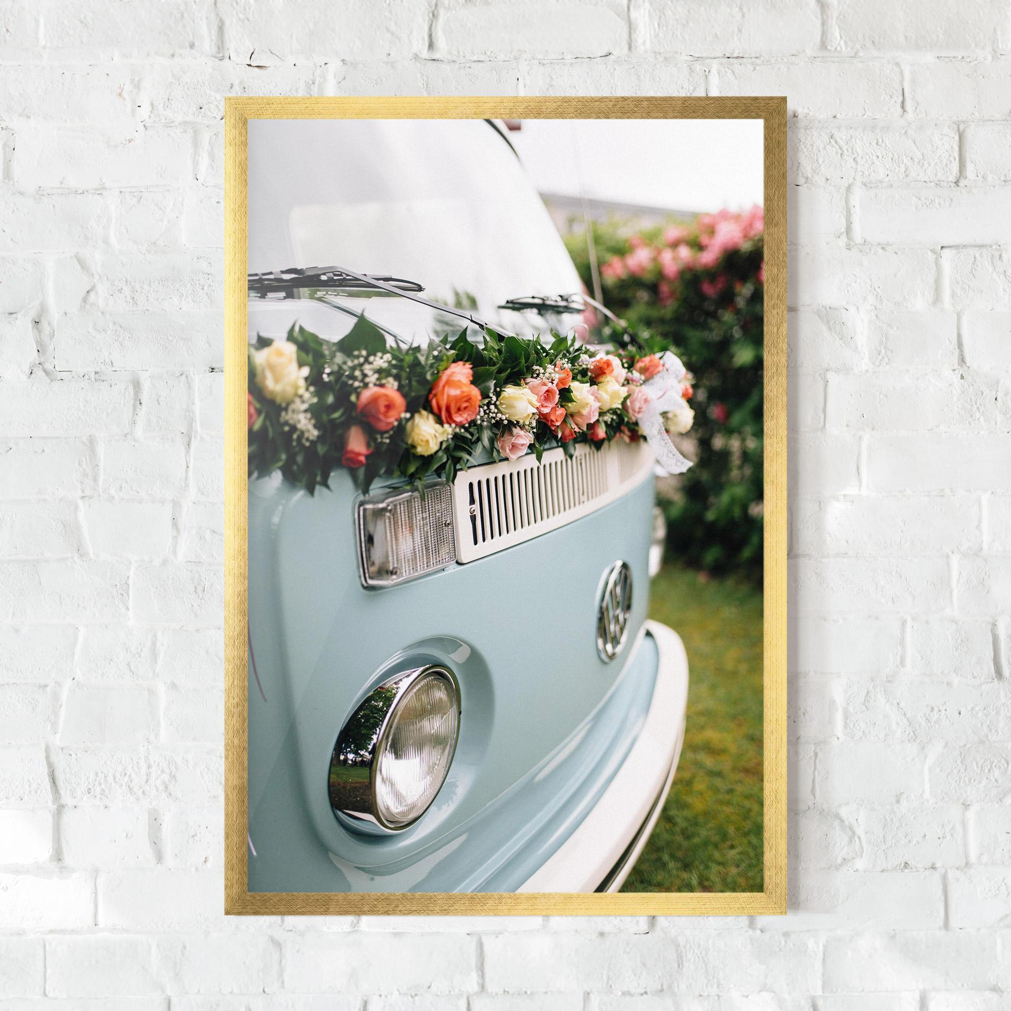 Poster Înrămat Vintage Rose Van mockup 0