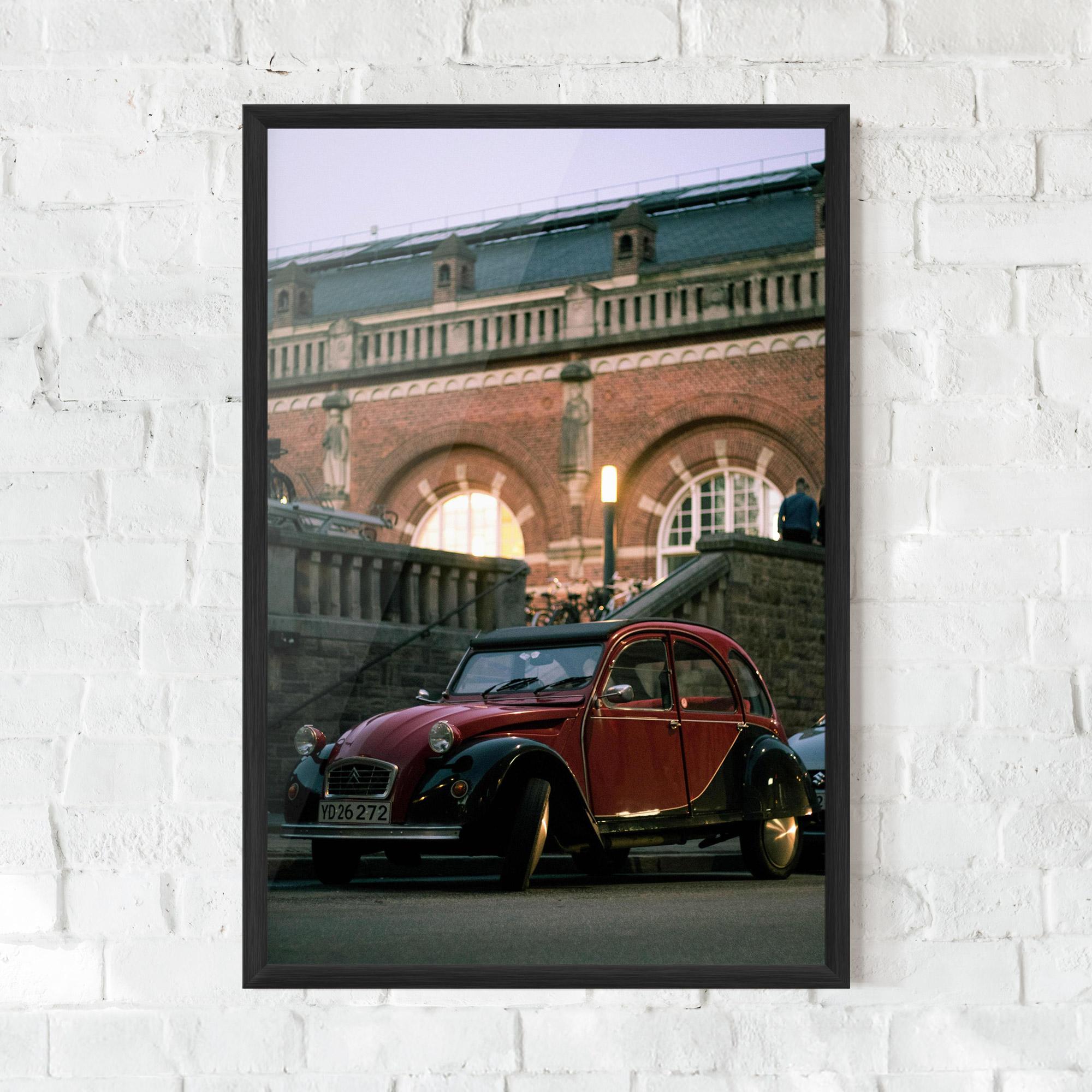Poster Înrămat Beautiful Old Car mockup 0