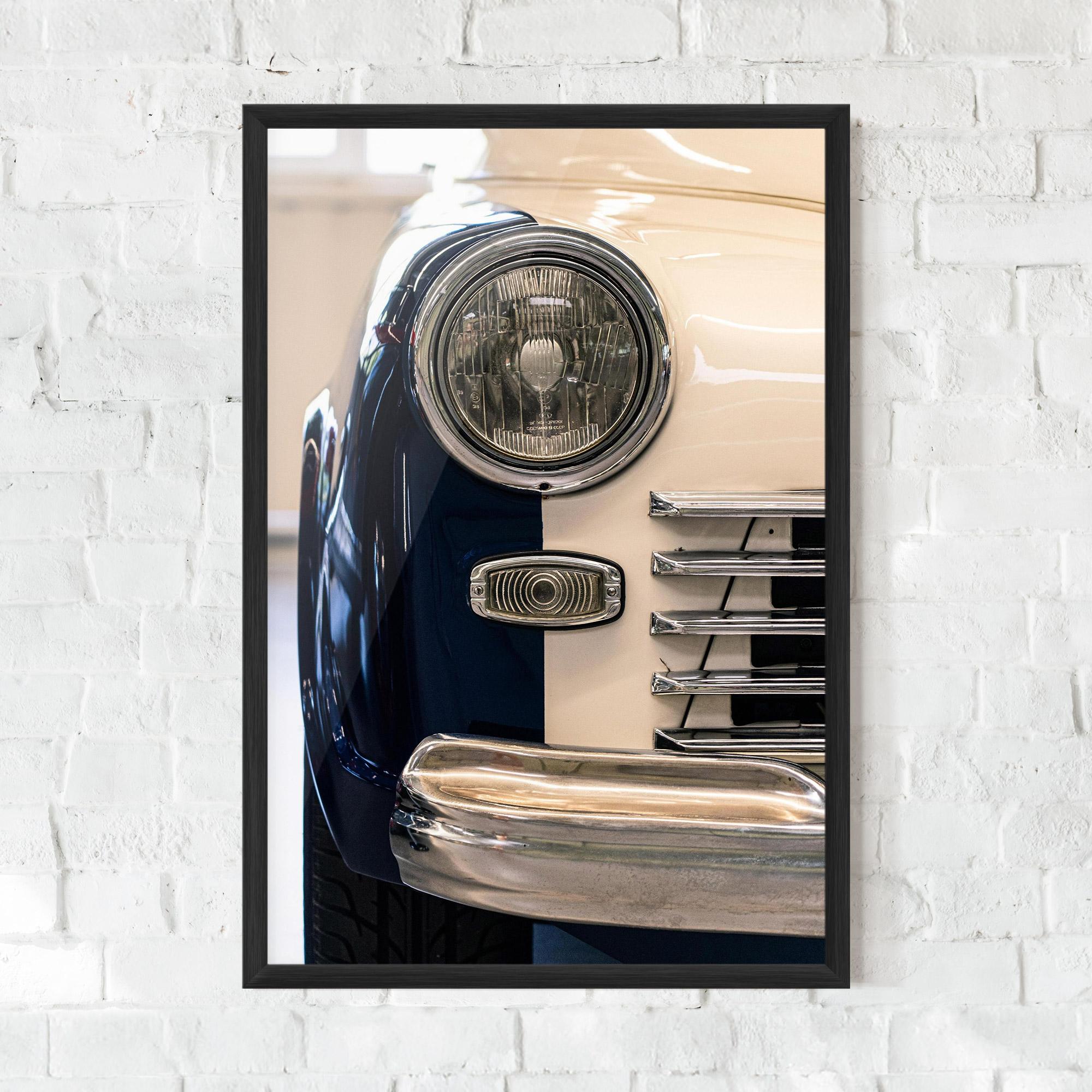 Poster Înrămat Blue White Car mockup 0