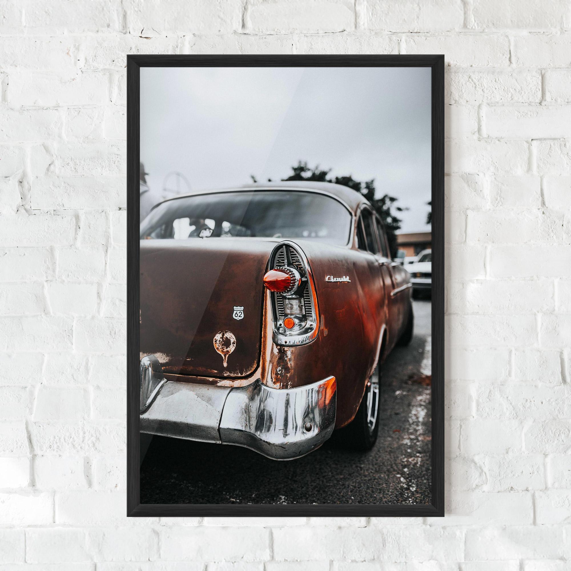 Poster Înrămat Car Old Brown mockup 0