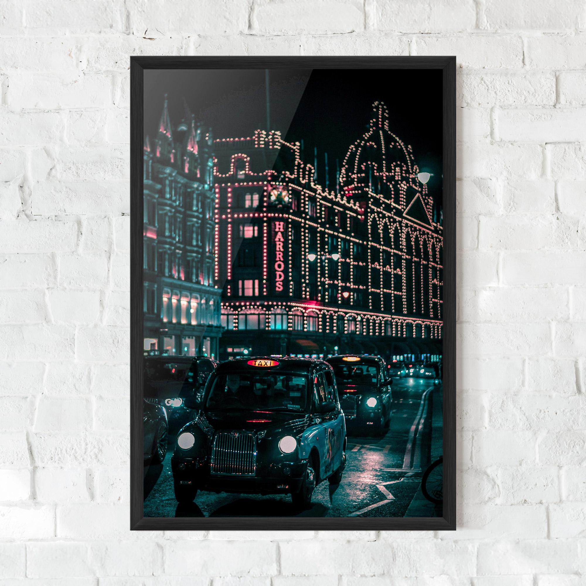 Poster Înrămat City Lights Car mockup 0