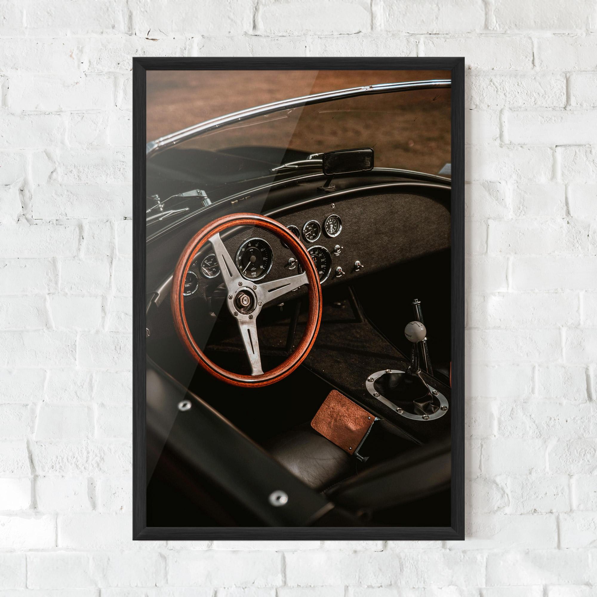 Poster Înrămat Orange Steering Wheel mockup 0