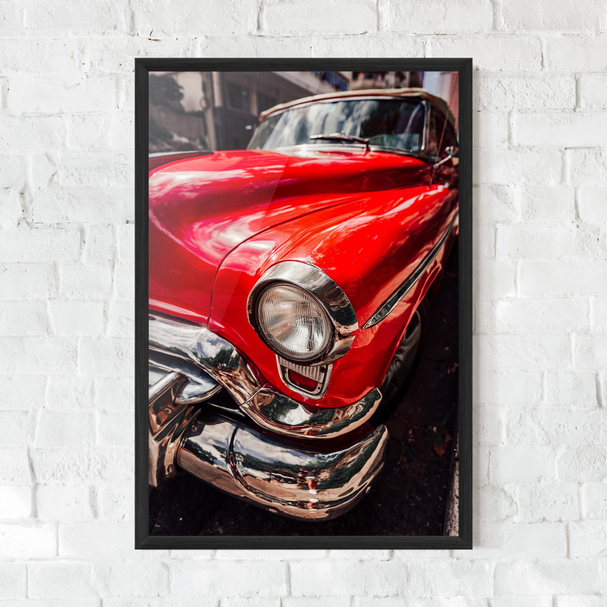 Poster Înrămat Shiny Old Car mockup 0