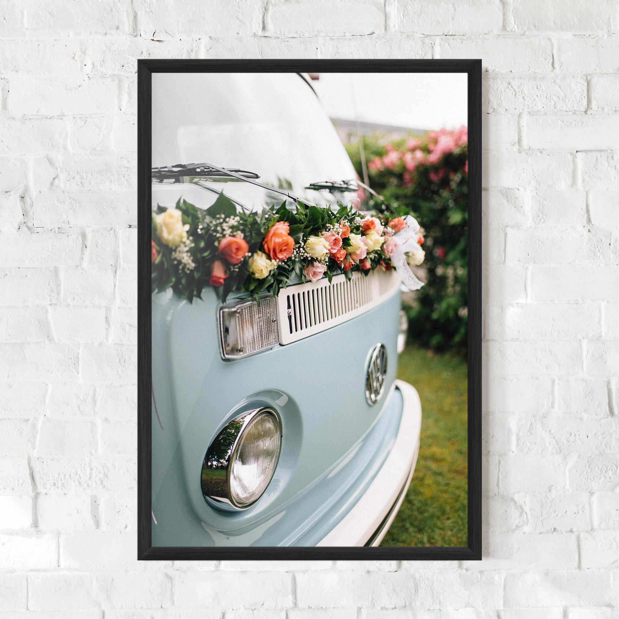 Poster Înrămat Vintage Rose Van mockup 0
