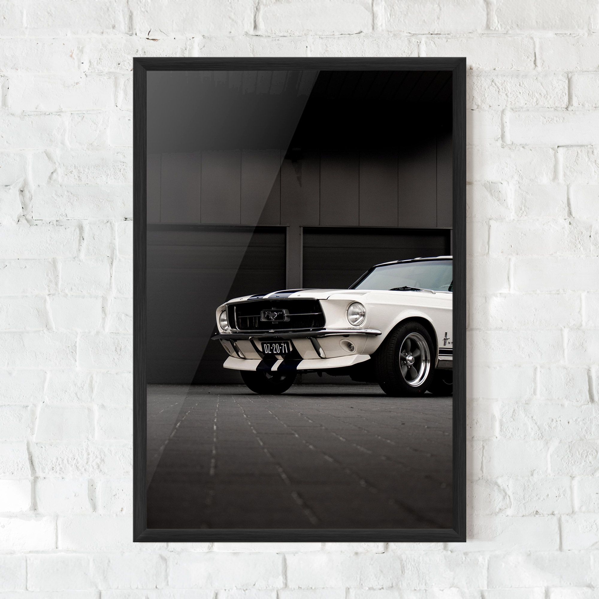 White Vintage Car mockup 0