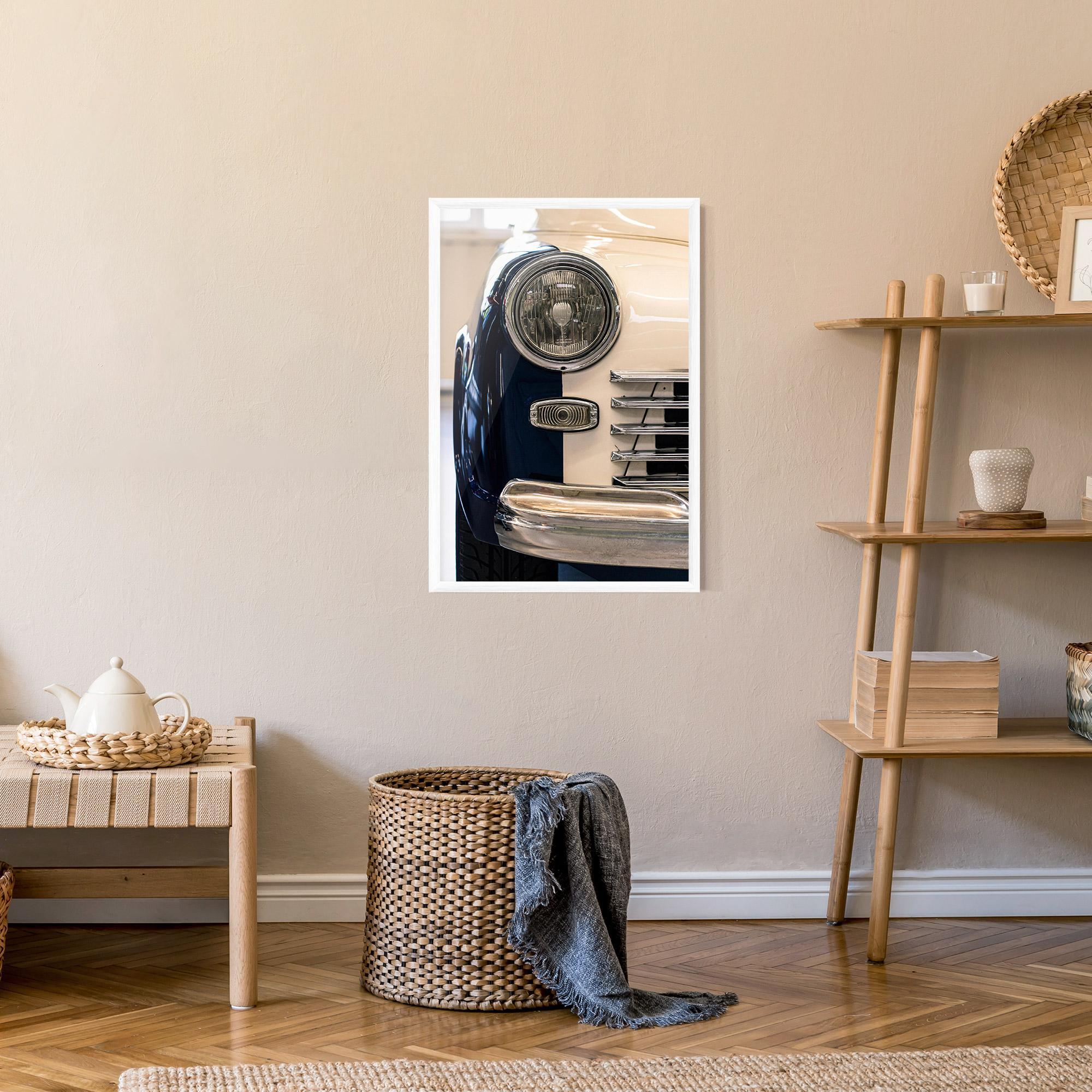 Poster Înrămat Blue White Car mockup 9