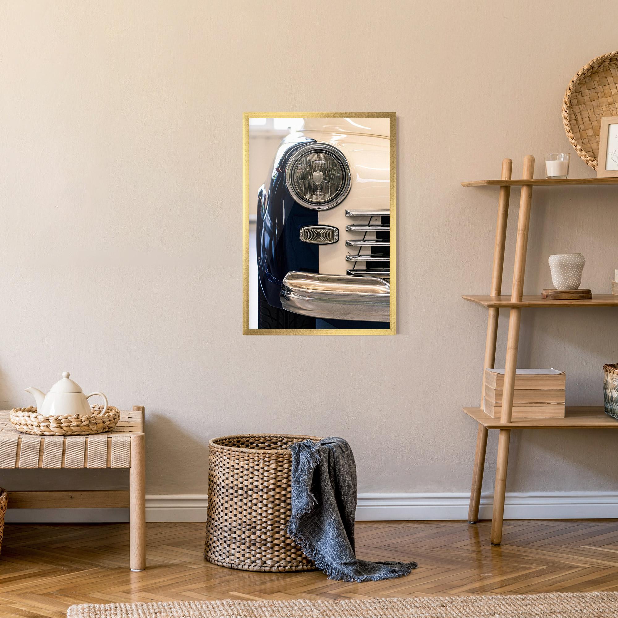 Poster Înrămat Blue White Car mockup 9