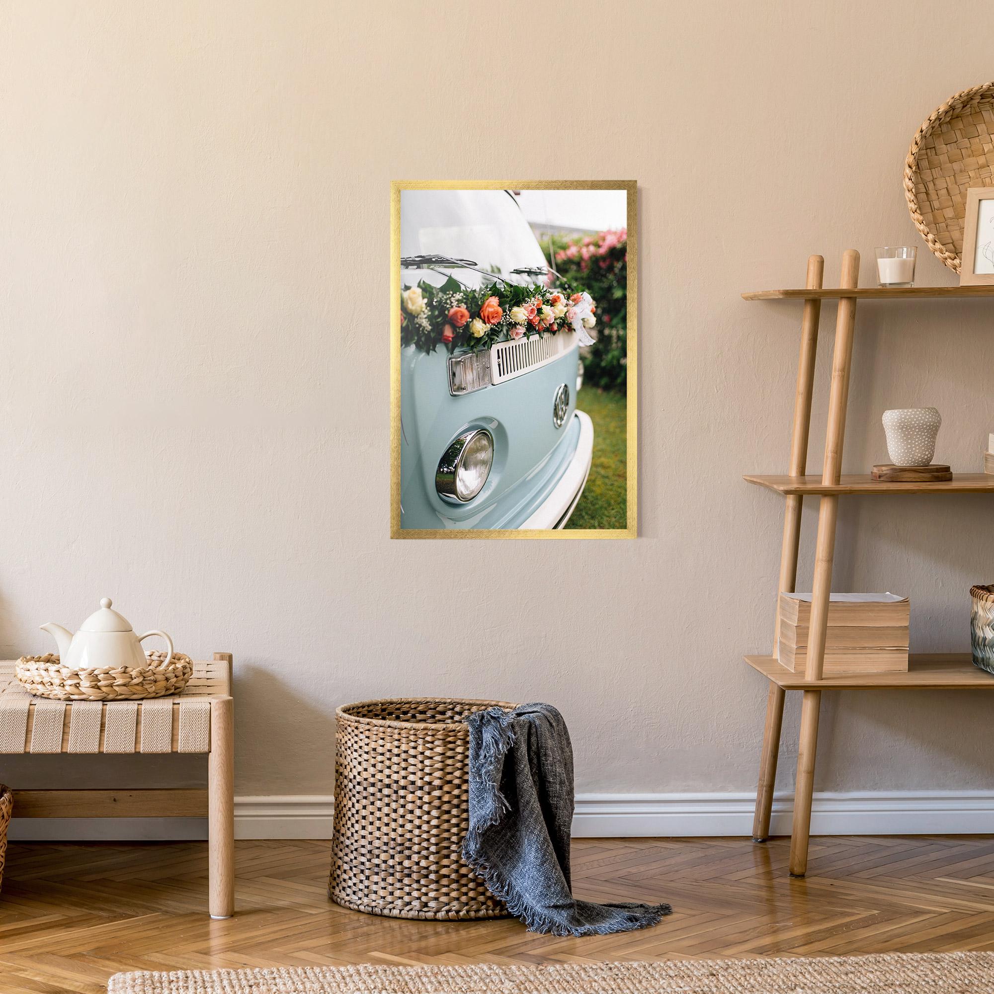Poster Înrămat Vintage Rose Van mockup 9