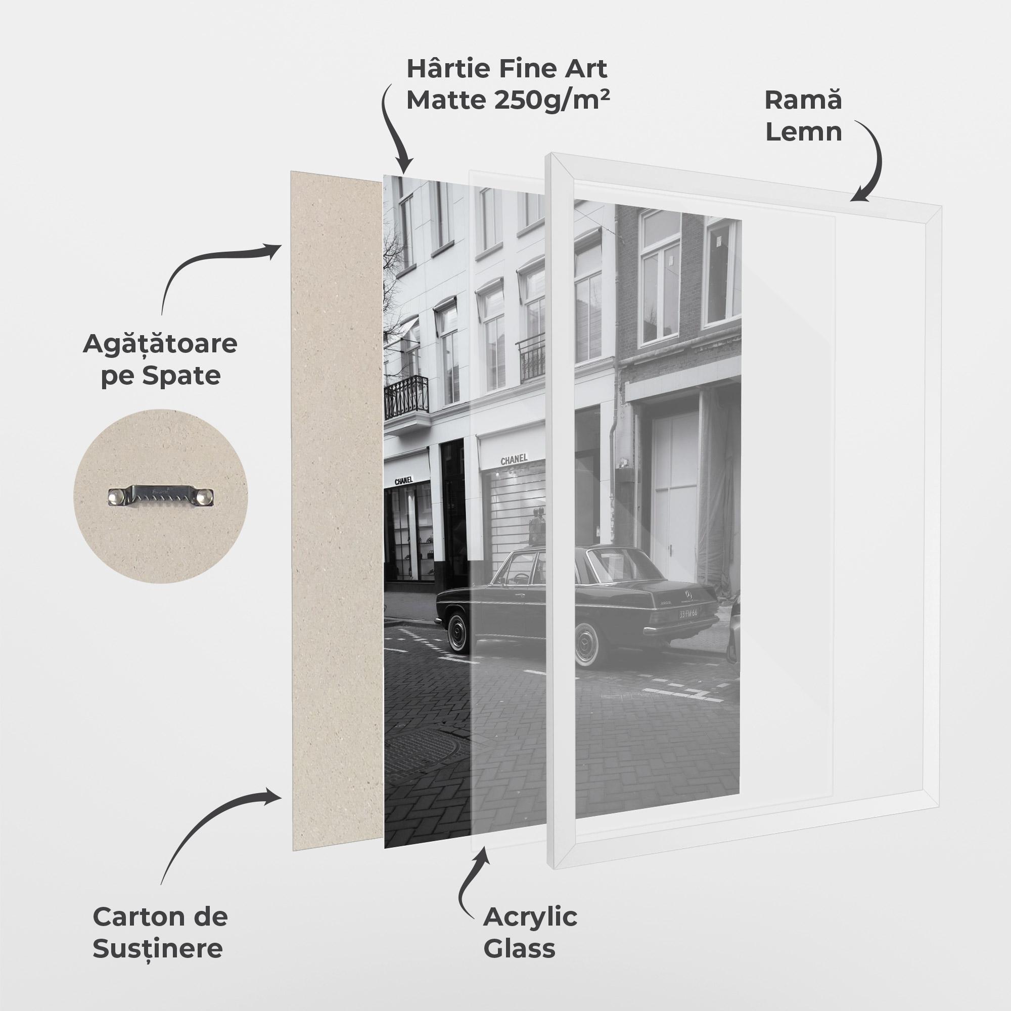 Poster Înrămat Black Old Car mockup 1