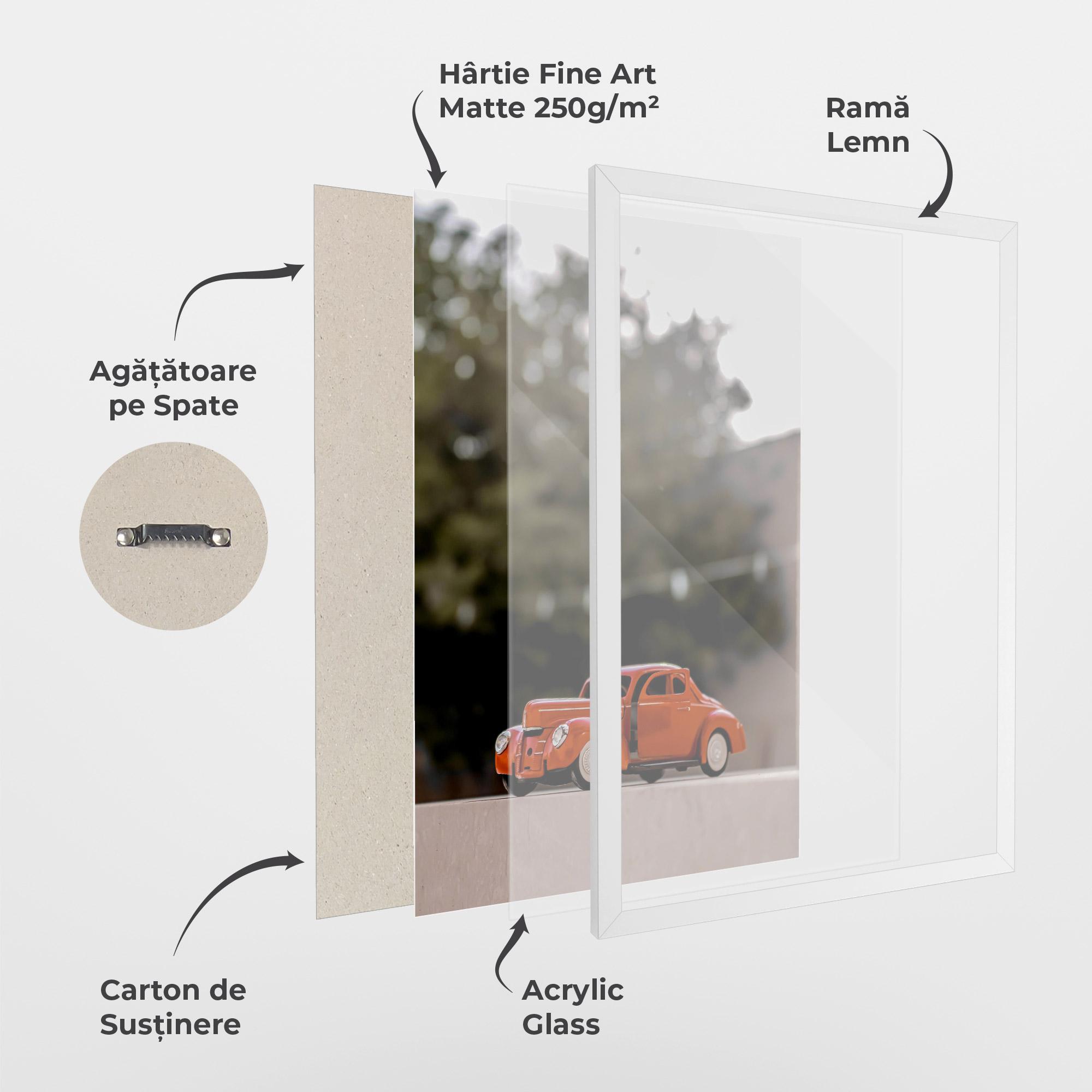 Poster Înrămat Orange Toy Car mockup 1