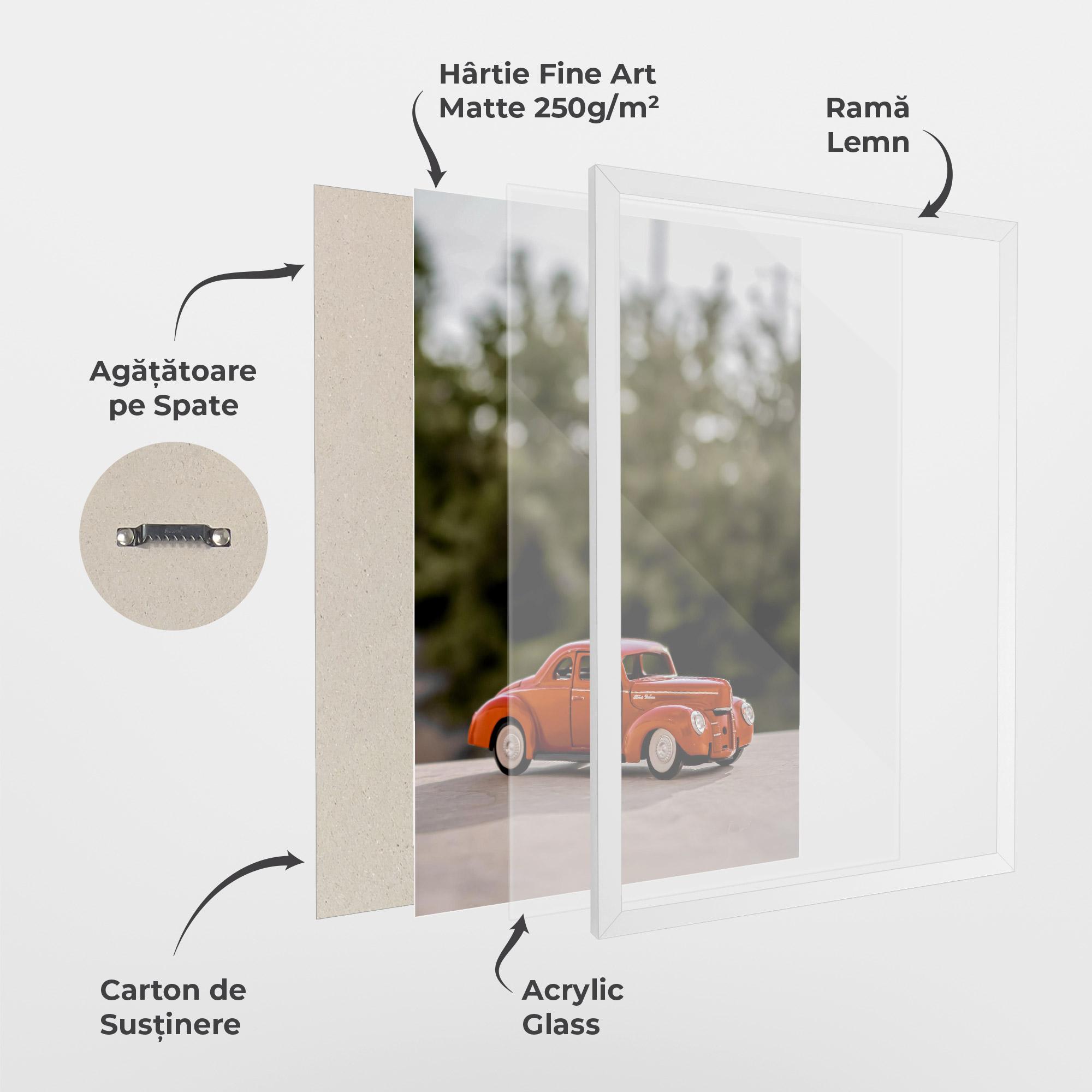 Poster Înrămat Vintage Orange Toy mockup 1