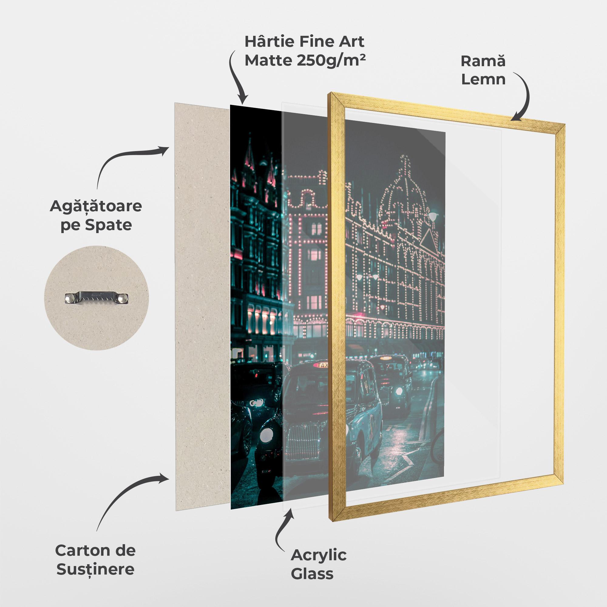 Poster Înrămat City Lights Car mockup 1