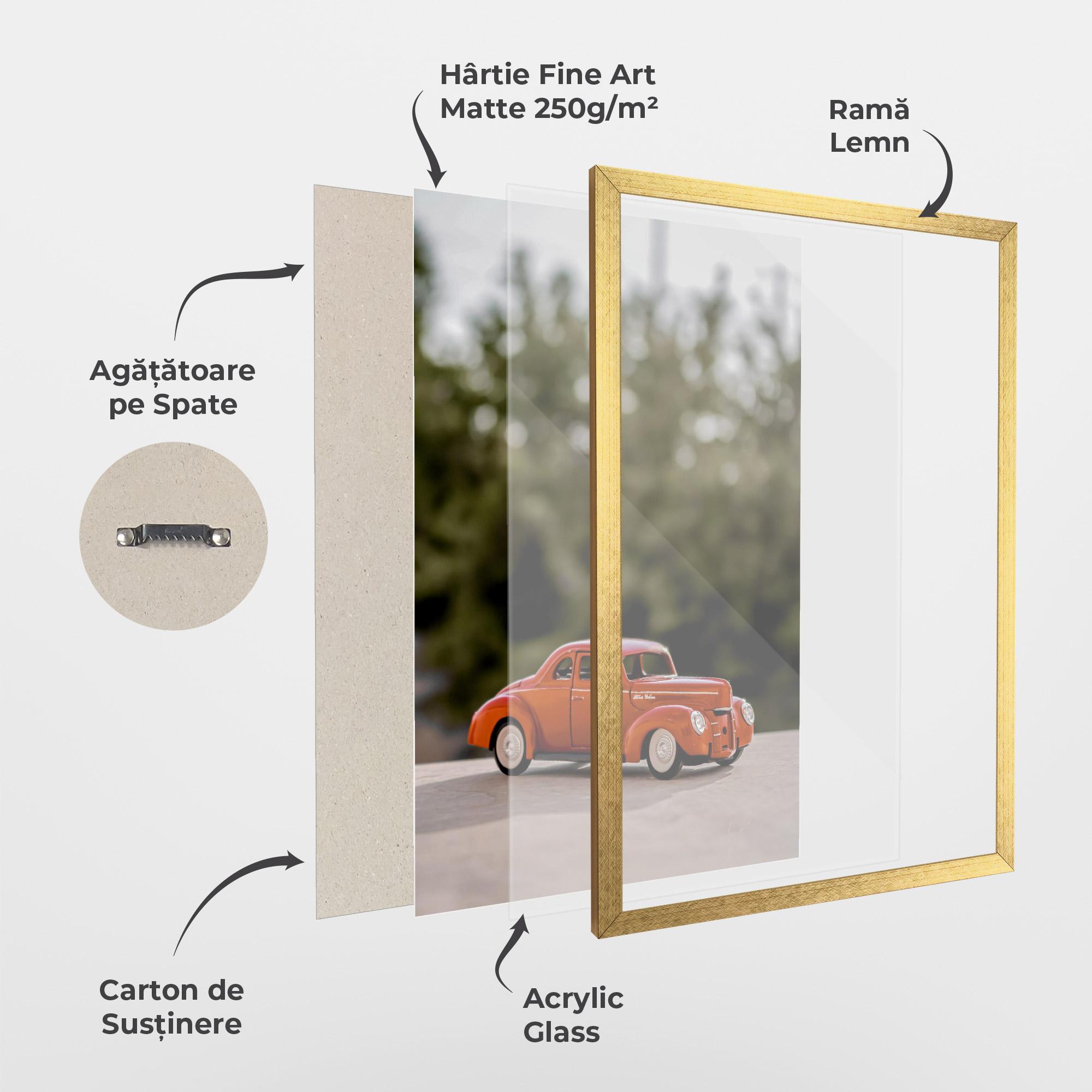 Poster Înrămat Vintage Orange Toy mockup 1