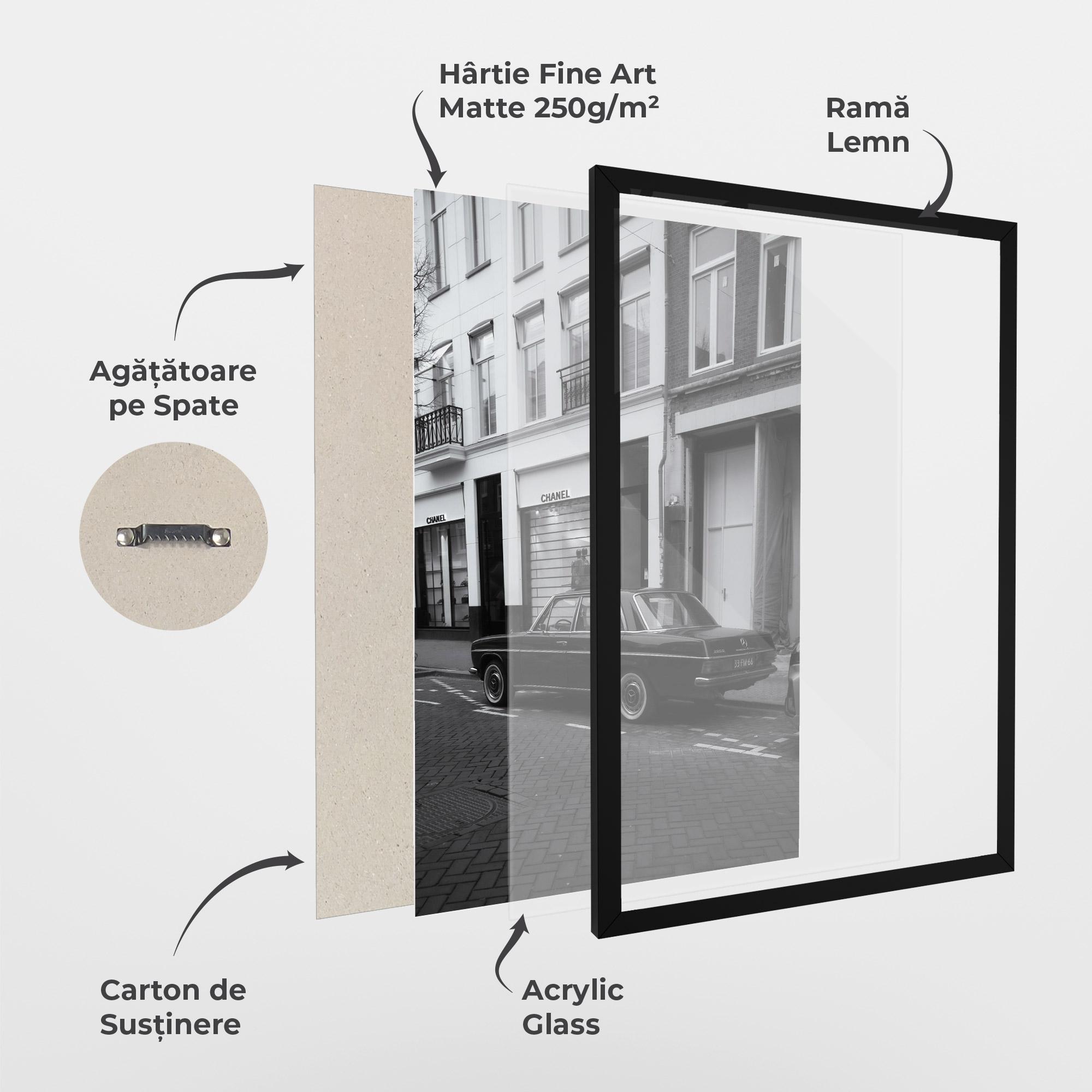 Poster Înrămat Black Old Car mockup 1