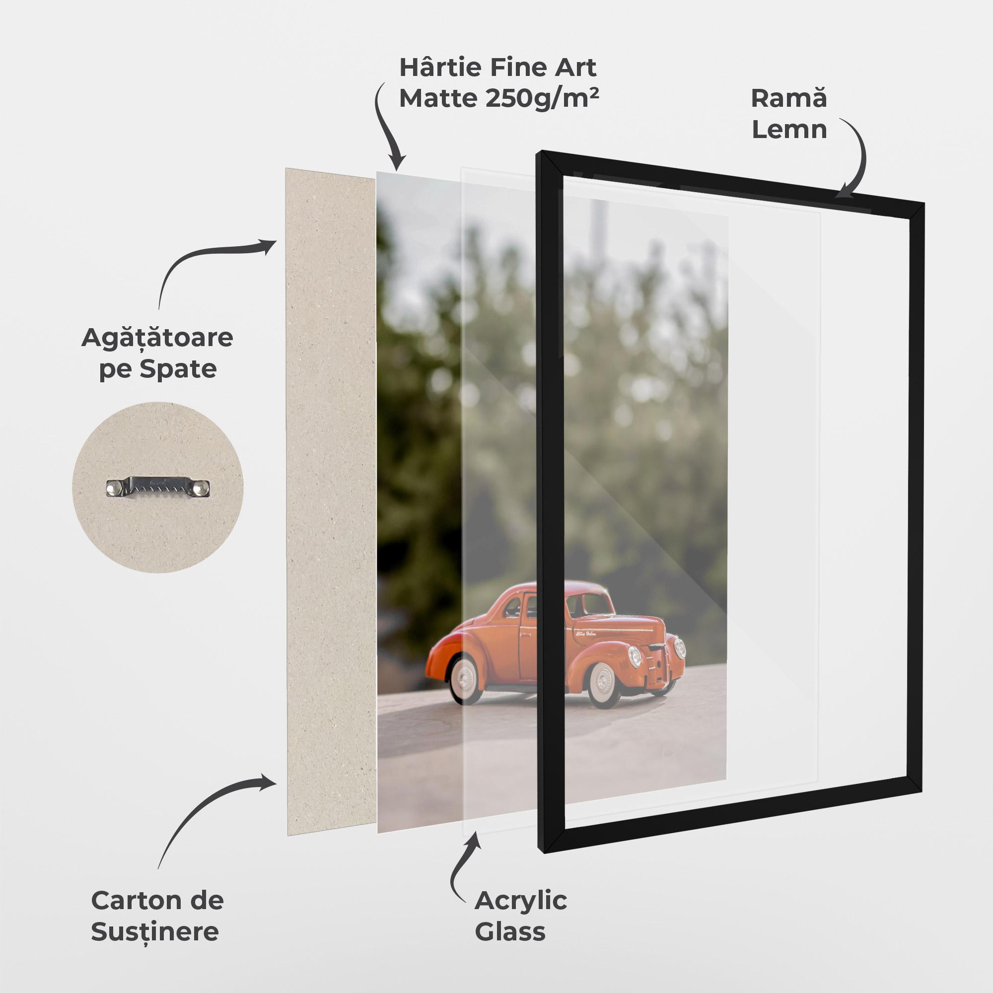 Poster Înrămat Vintage Orange Toy mockup 1