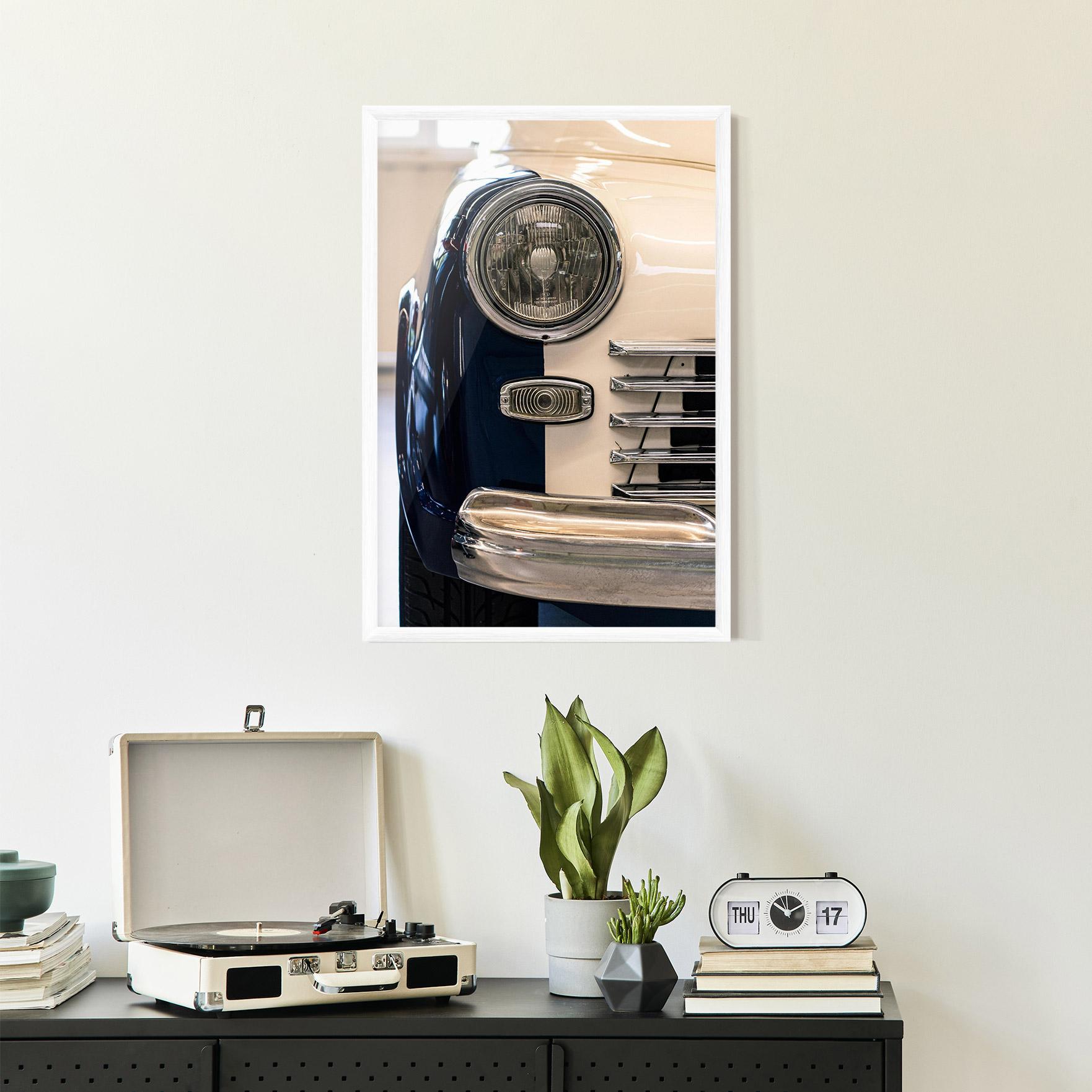 Poster Înrămat Blue White Car mockup 2