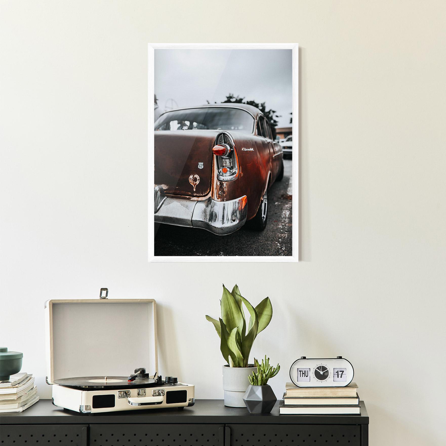 Poster Înrămat Car Old Brown mockup 2