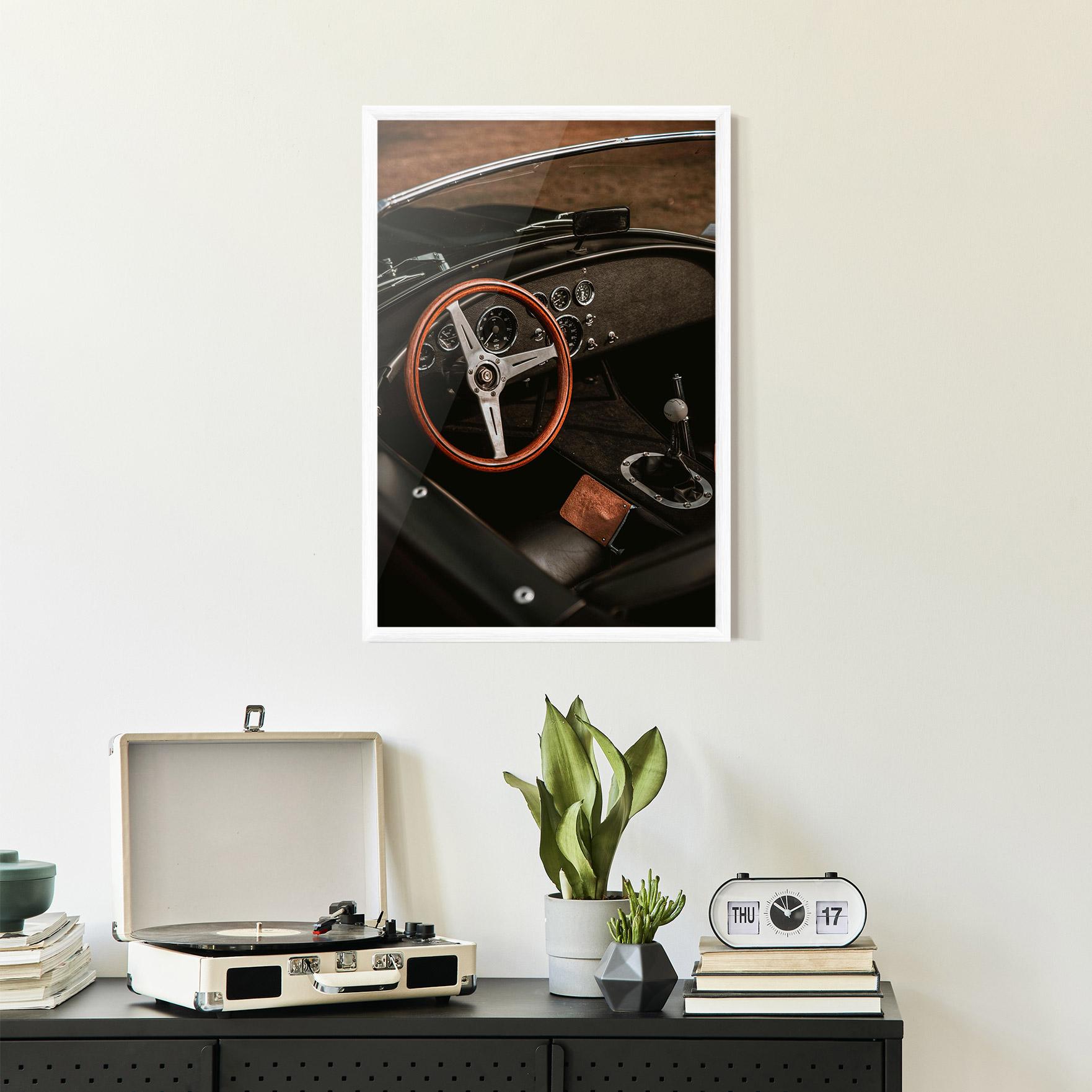 Poster Înrămat Orange Steering Wheel mockup 2