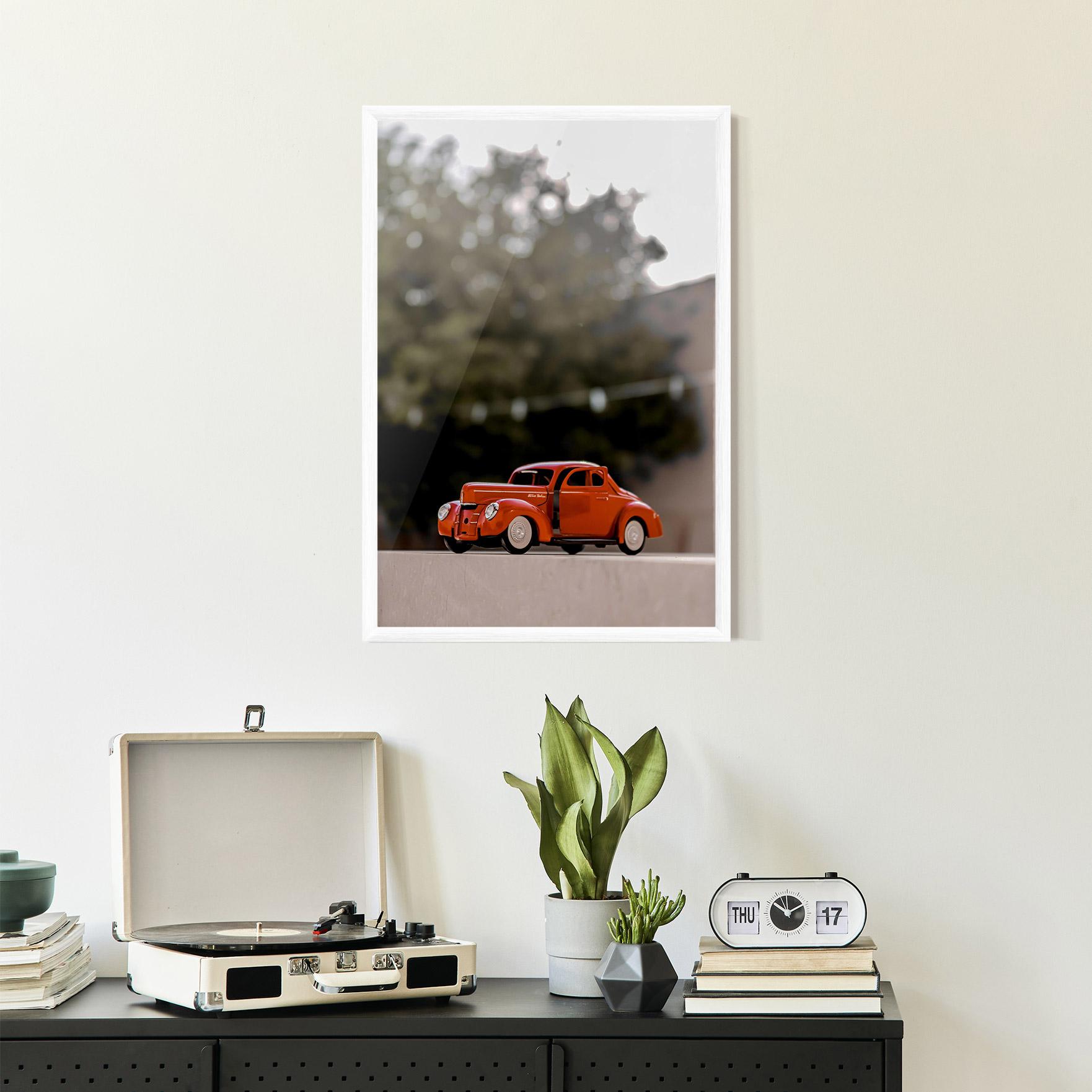 Poster Înrămat Orange Toy Car mockup 2
