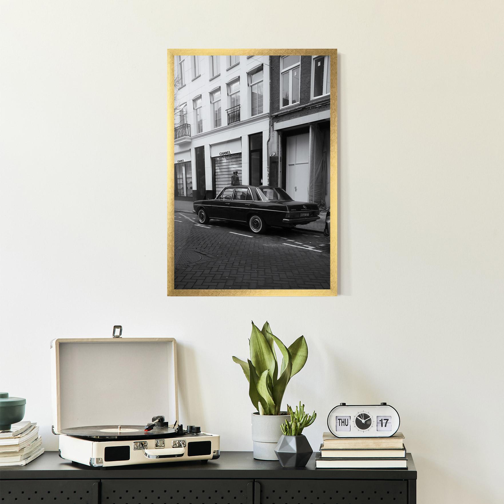 Poster Înrămat Black Old Car mockup 2