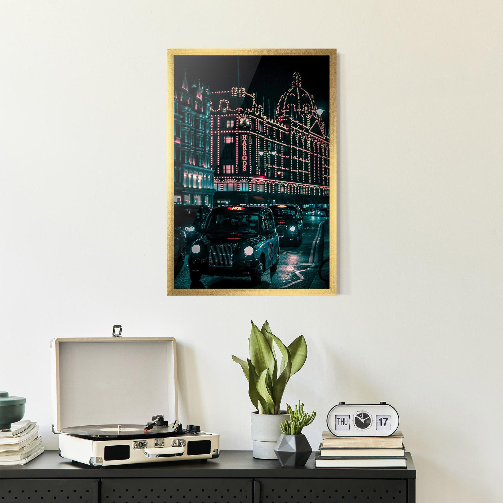 Poster Înrămat City Lights Car mockup 2