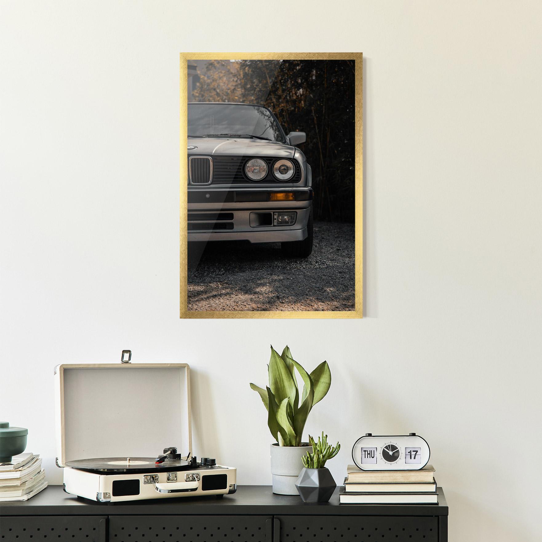 Poster Înrămat Old Bmw Car mockup 2