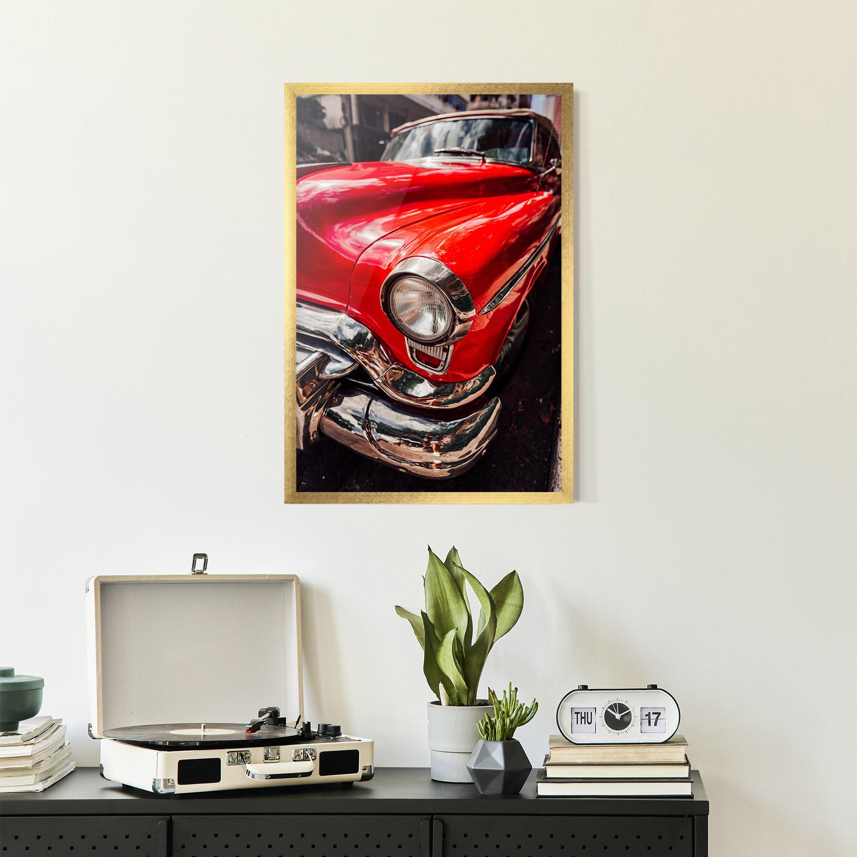 Poster Înrămat Shiny Old Car mockup 2