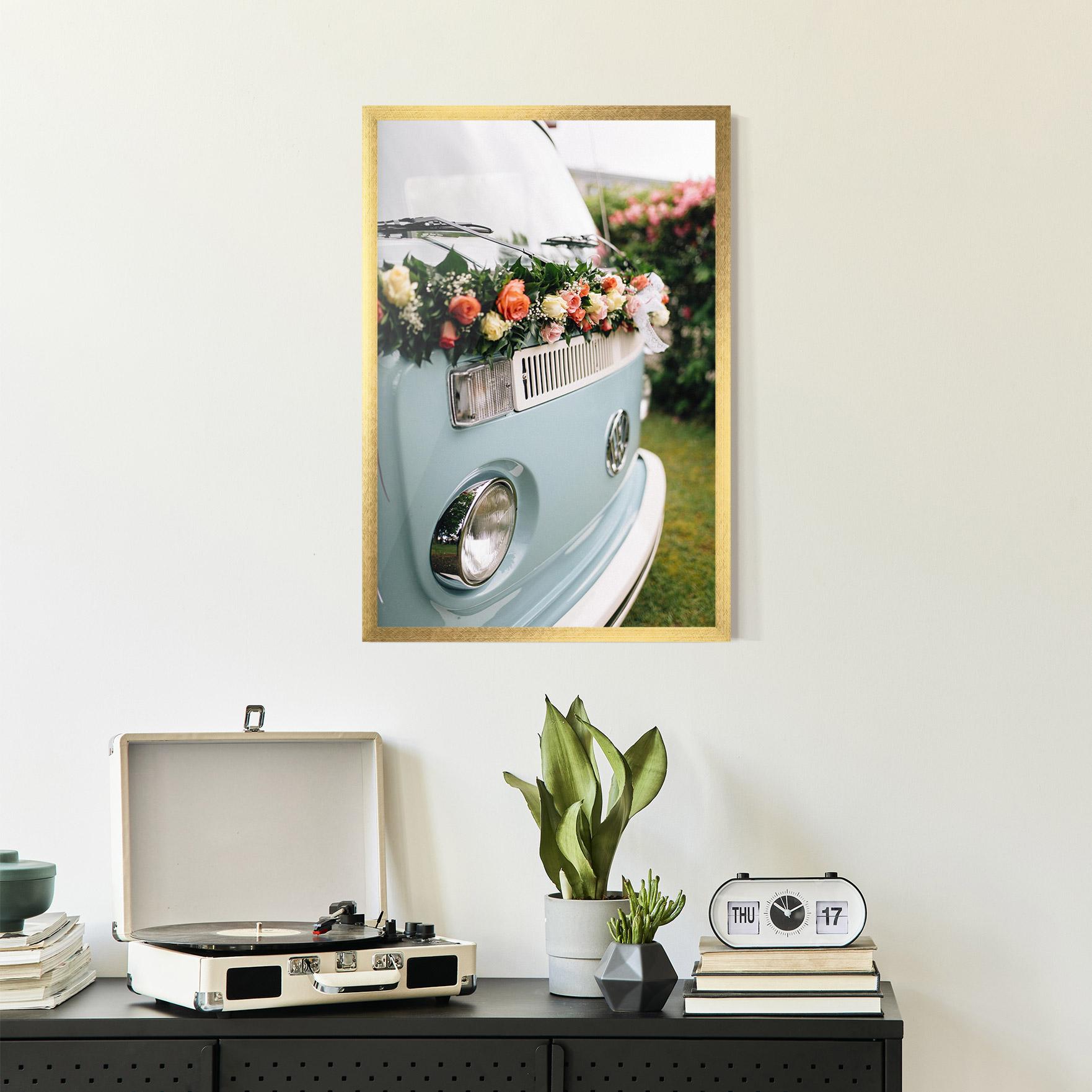Poster Înrămat Vintage Rose Van mockup 2