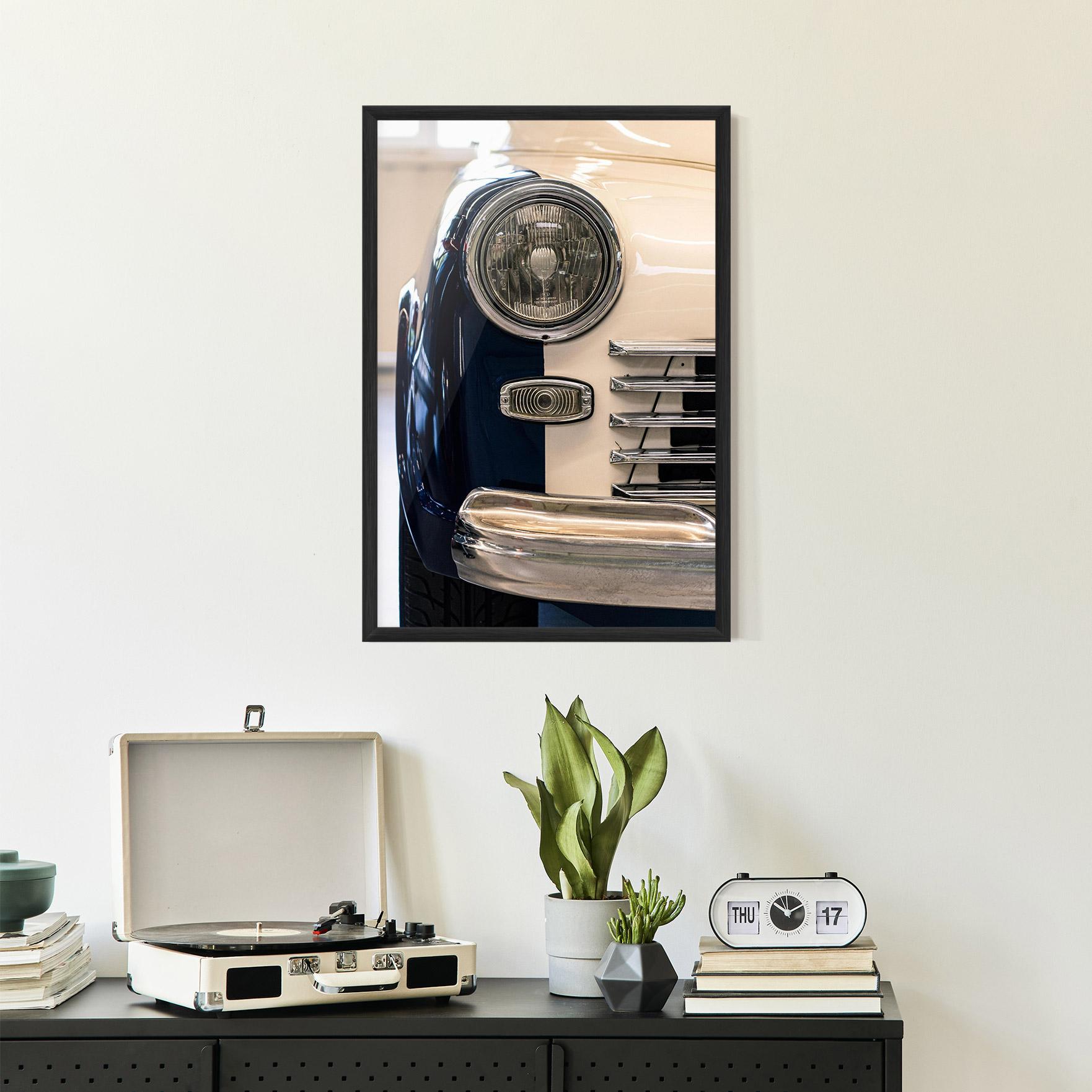 Poster Înrămat Blue White Car mockup 2