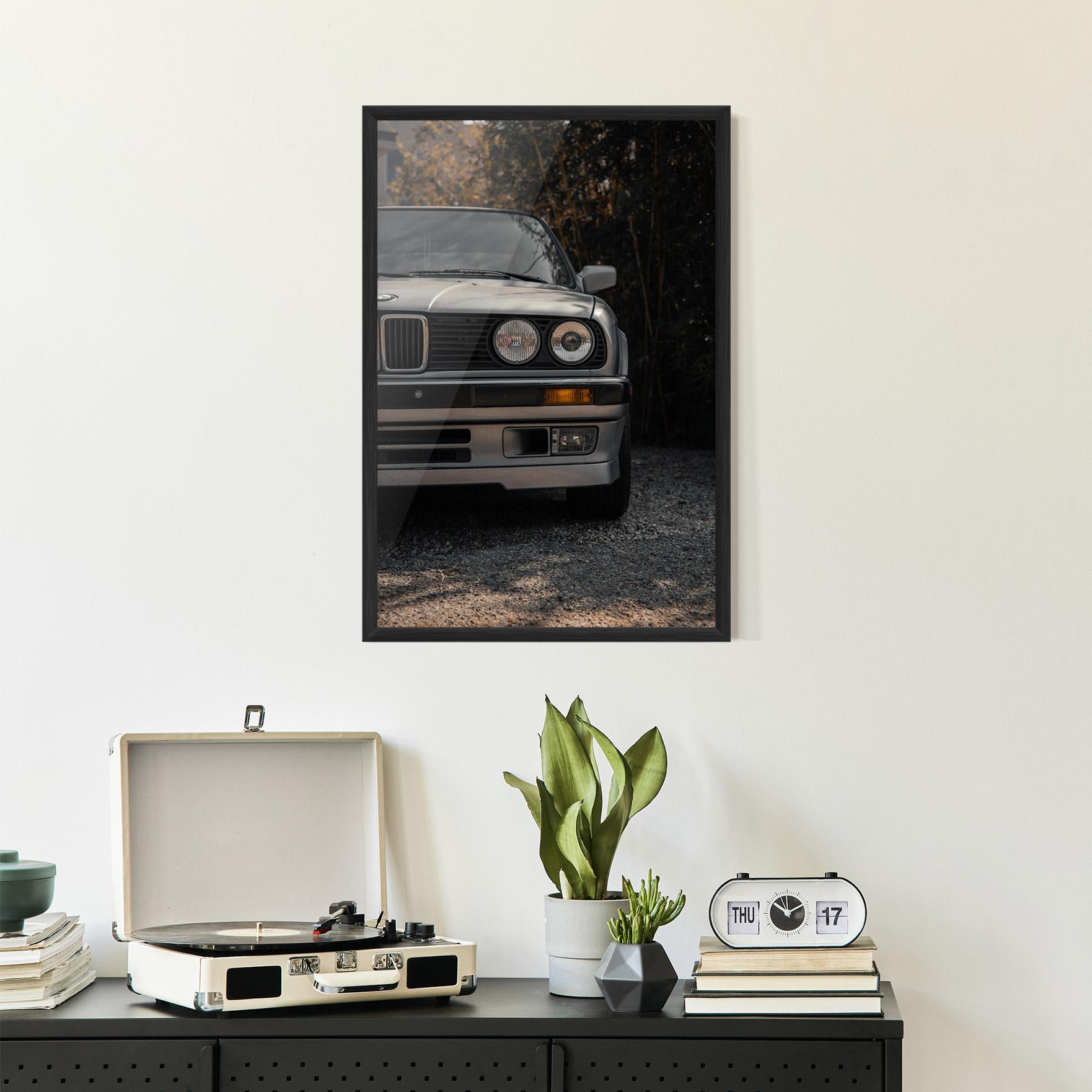Poster Înrămat Old Bmw Car mockup 2